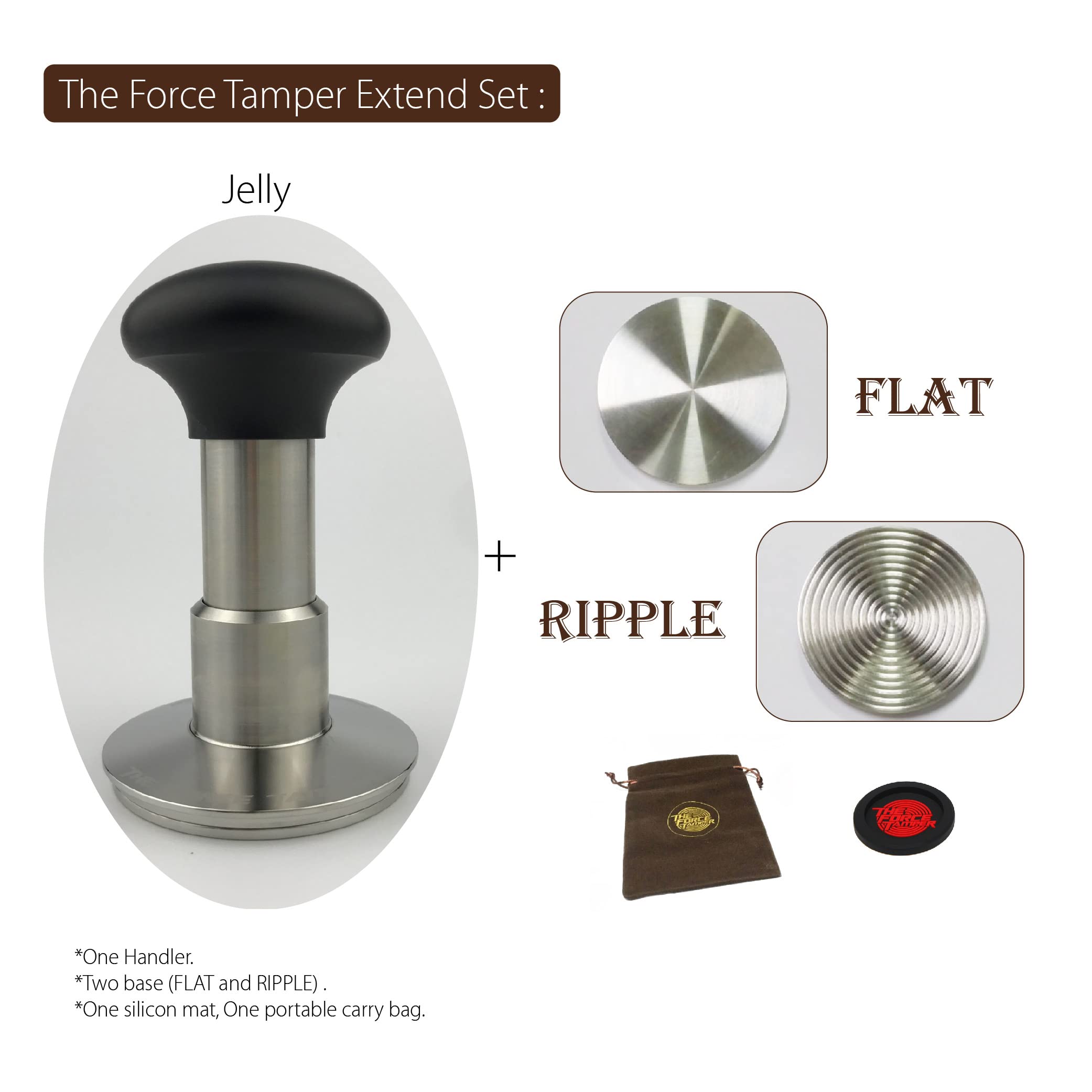 Premium Automatic Coffee Tamper with Adjustable Pressure & Auto-Leveling - 54.00mm Jelly Base - Perfect for Espresso Bars, Home Brewing & Professional Baristas