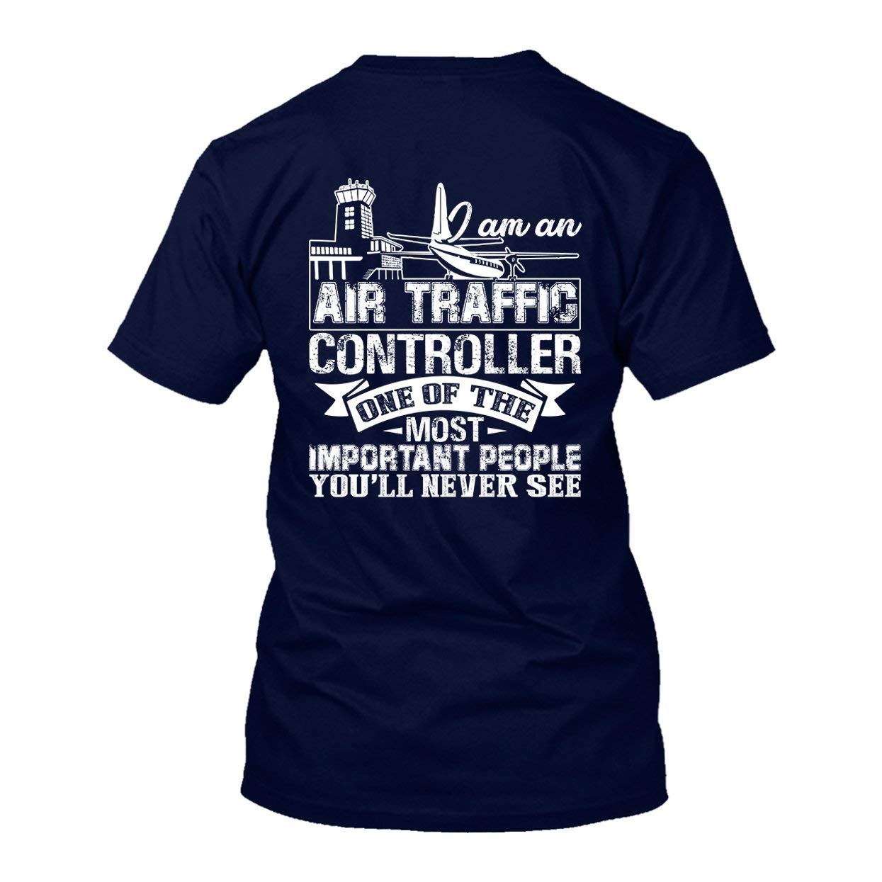 Air Traffic Controller Unisex Short Sleeve Cotton T-Shirt - Comfortable Crew Neck Tee for Aviation Enthusiasts, Pilots & Airplane Lovers - Perfect for Work, Gifts & Casual Wear