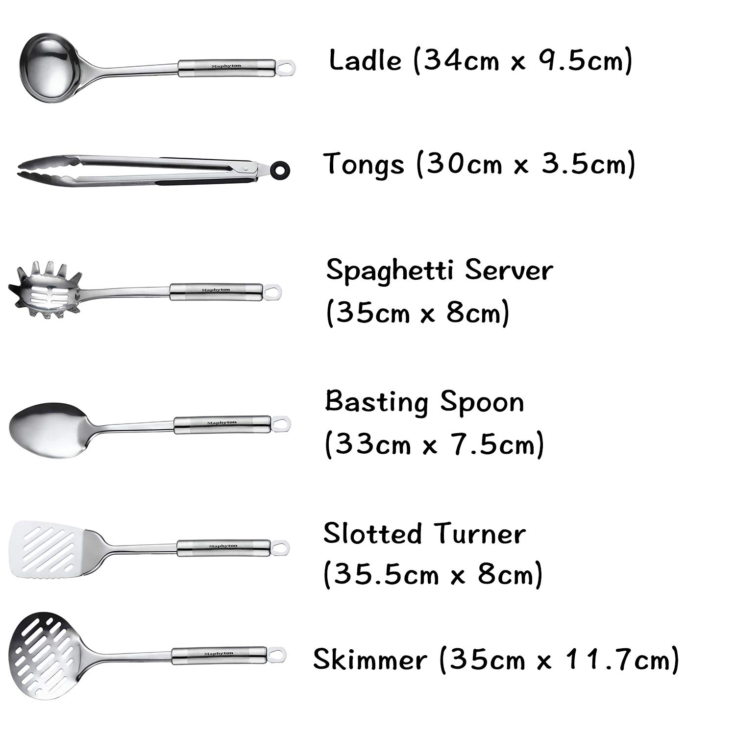 11-Piece Stainless Steel Cooking Utensil Set - Nonstick Kitchen Tools with Spatula, Spoon & More - Perfect for Baking, Frying & Everyday Cooking