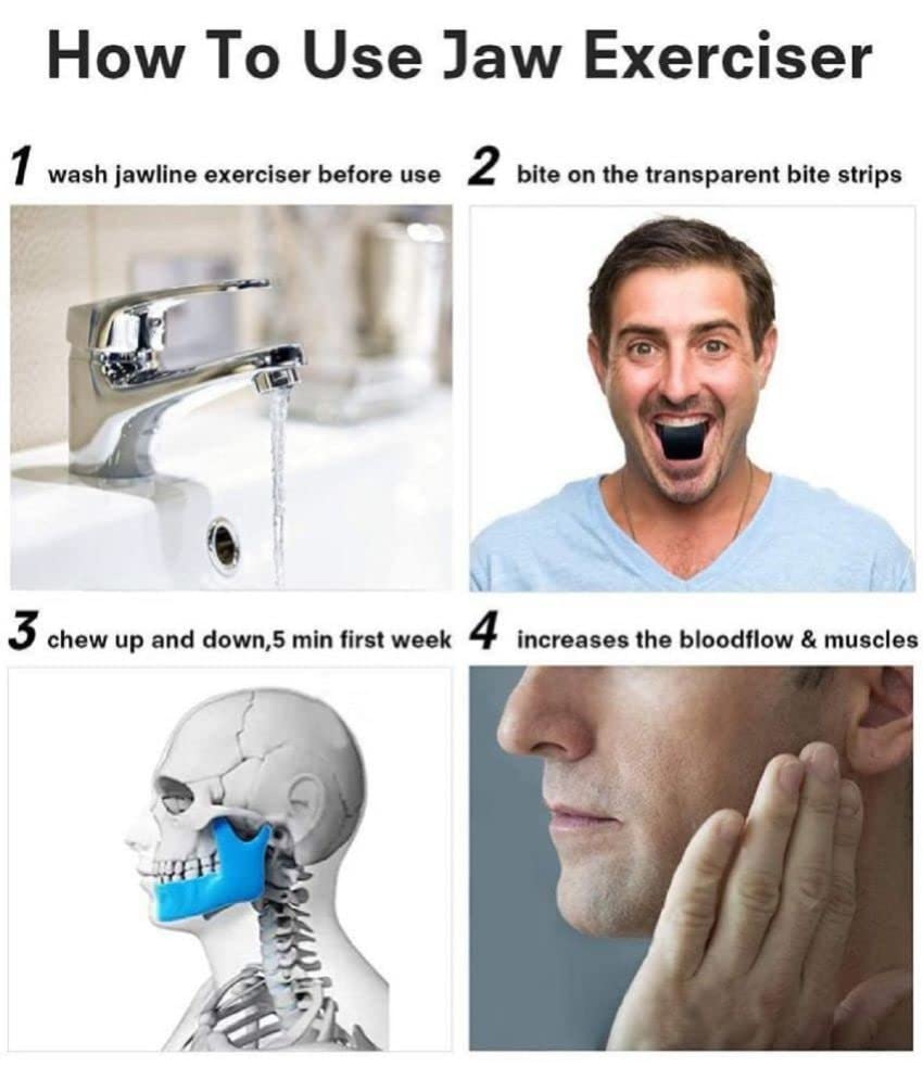 Flareza Jaw Exerciser for Men & Women - Facial & Neck Toning Device to Define Jawline, Slim Face | Portable Jaw Exerciser for Home, Gym & Travel | Improve Facial Muscle Strength & Double Chin Reduction