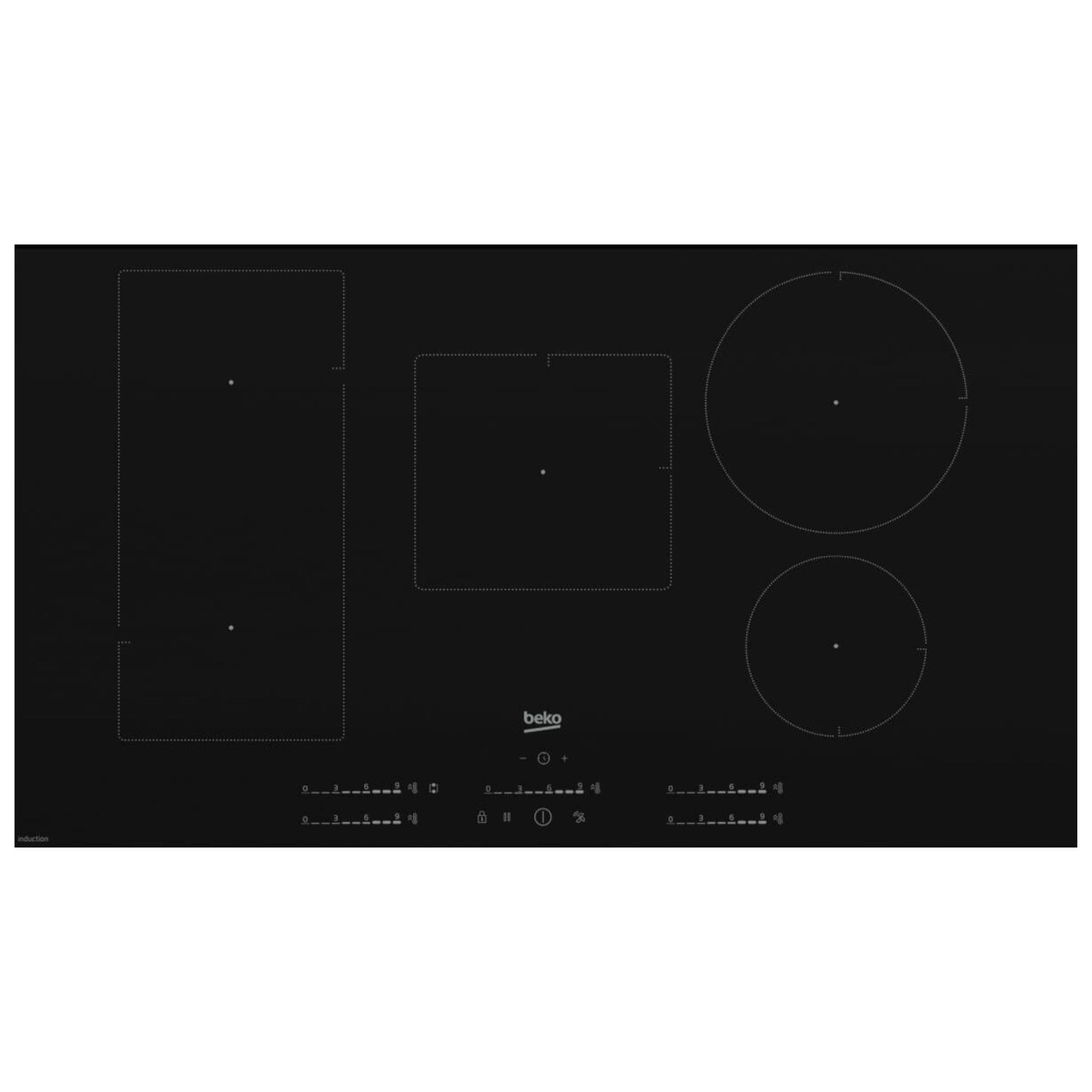 Beko 90cm Induction Cooktop with Direct Access Touch Control - BCT901IGN - Perfect for Modern Kitchens, Fast & Energy-Efficient Cooking