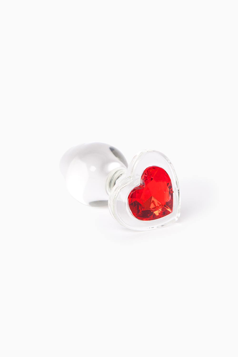 CRYSTAL DESIRES Red Heart Anal Plug - Rose Gold Jewelry Butt Plug for Women & Men - Perfect for Sensual Play, BDSM, and Couples Intimacy