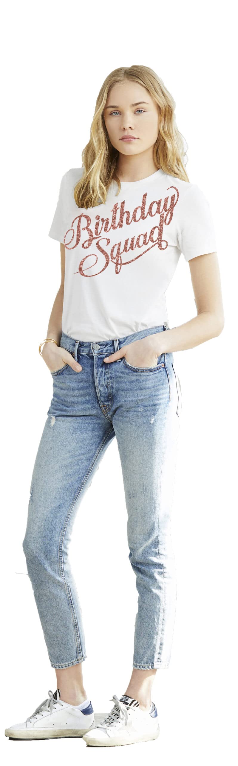 Rhinestone Sash Birthday Shirts for Women & Girls - Sparkling Rose Gold Sequin Party Tops - Perfect for Birthday Celebrations, Bachelorette Parties & Special Occasions