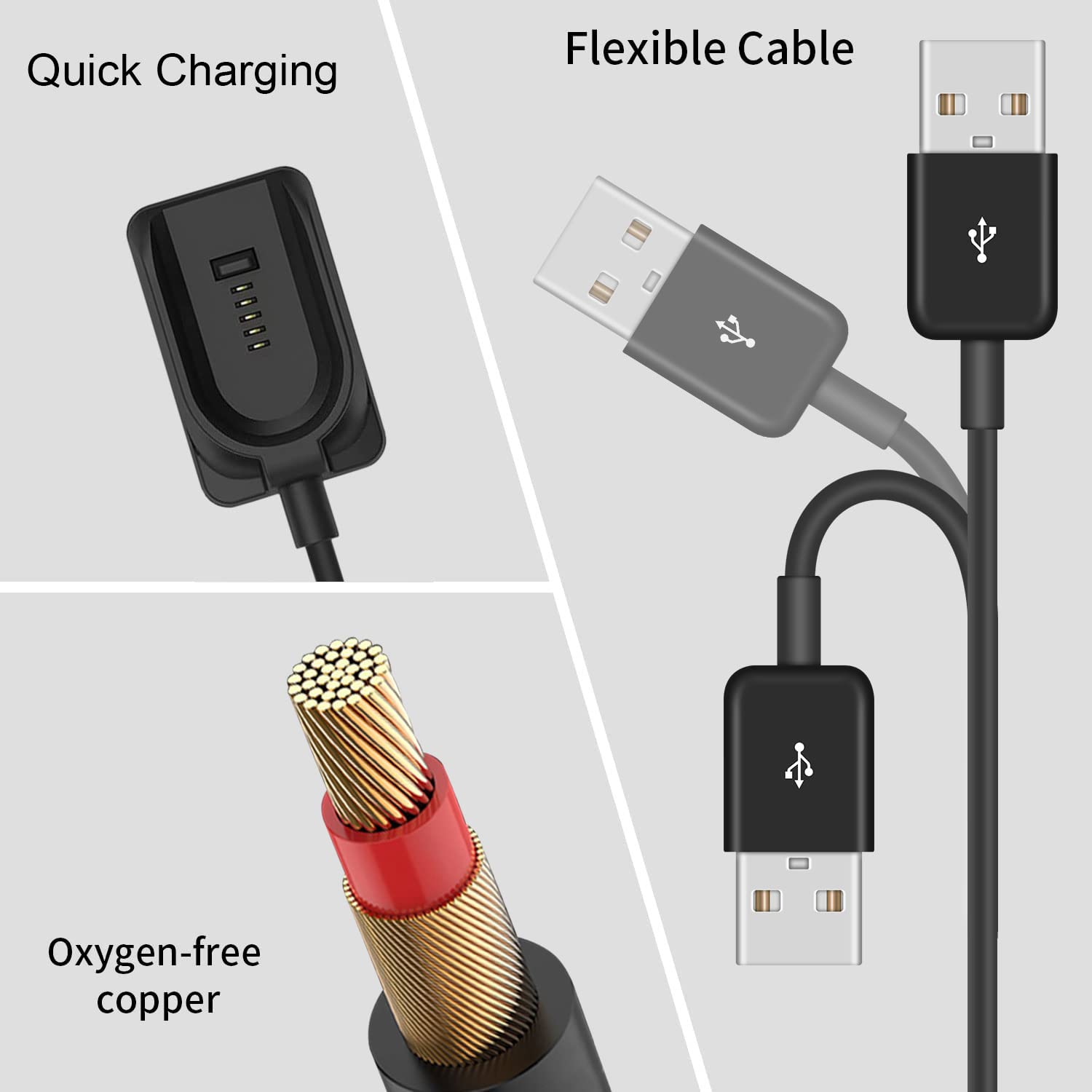 Plantronics Voyager Legend Charger Adapter Cable - Replacement USB Power Cord for Wireless Headset (3.3ft/1m, Black) | Perfect for Office, Travel & Remote Work Charging