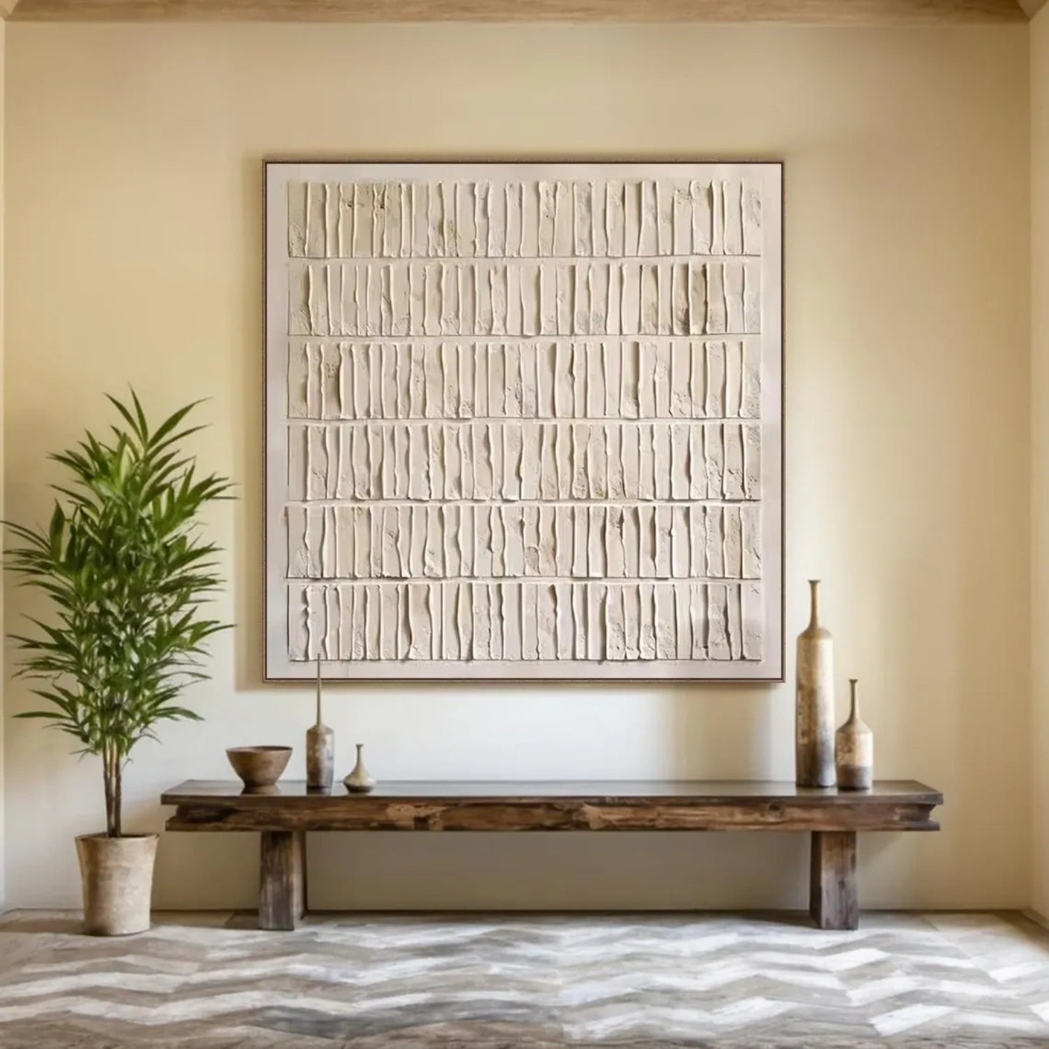 Beige & Brown Abstract Wall Art Print #BB127 - Modern Home Decor for Living Room, Bedroom & Office