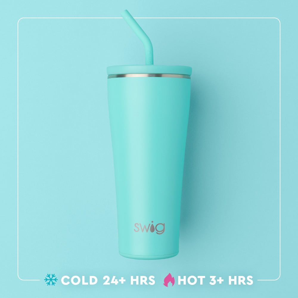 32oz Louisville Straw Tumbler - Insulated Stainless Steel Cup with Lid & Straw - Perfect for Iced Coffee, Smoothies & Outdoor Activities