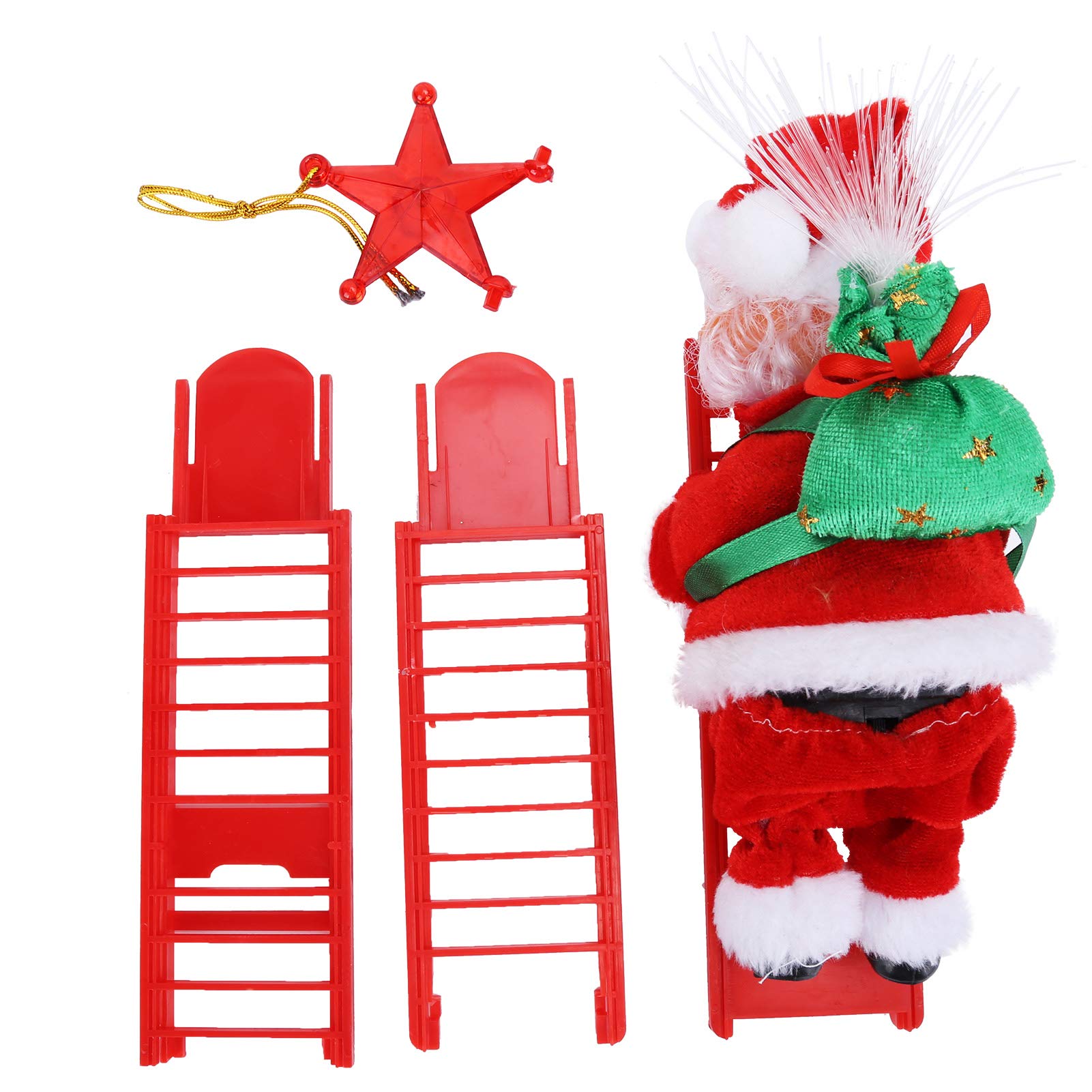 Electric Santa Claus Climbing Ladder Toy - Animated Christmas Decoration for Home, Kids Gift & Holiday Party Decor (Indoor/Outdoor Use)