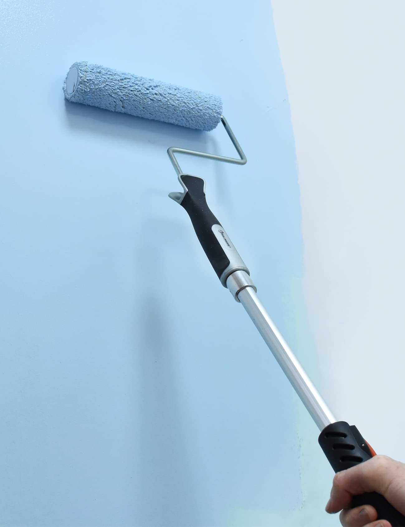 ROLLINGDOG 9 Inch Smooth Paint Roller Frame with 3PC Polyester Paint Roller Sleeves - Professional Painting Tools for Walls, Ceilings & DIY Home Projects