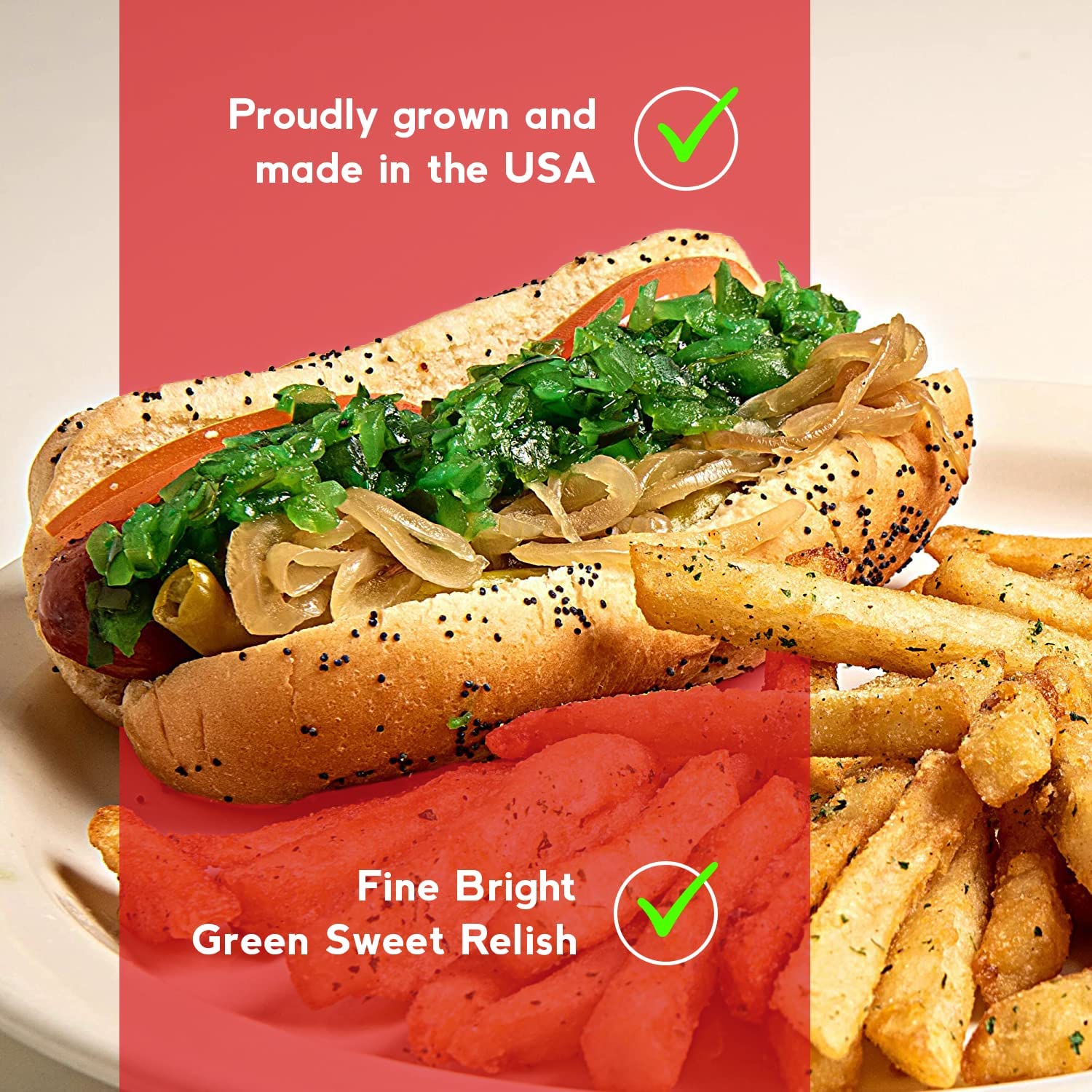 Mrs. Klein's Sweet Relish | Chicago-Style Relish | Extra Green for Hot Dogs, Hamburgers & Sandwiches | 16 oz (Pack of 2) | Perfect for Chicago Dogs, BBQ Parties & Picnics