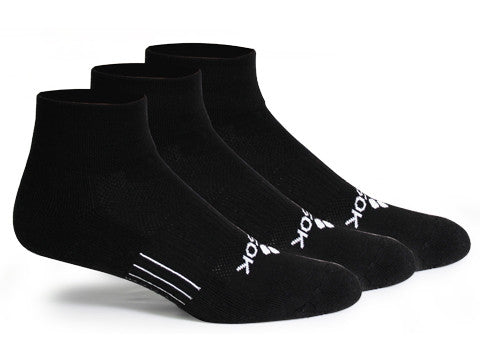 CF2 Cushion Quarter Black Socks (3-Pair Pack) - Breathable Athletic Socks for Running, Gym & Everyday Comfort