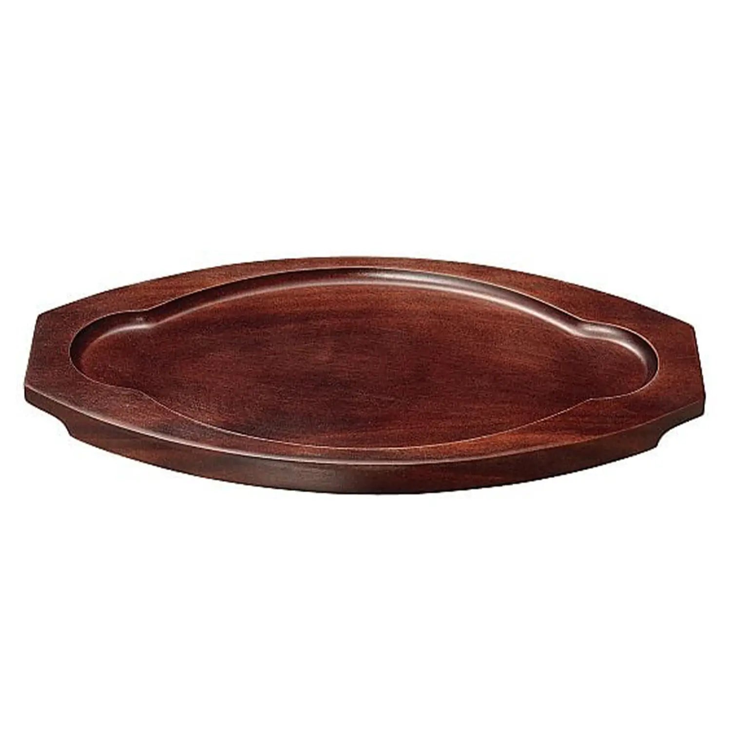 Premium EBM Oval Wooden Base for Double Handle Skillet - Durable & Stylish Cookware Stand for Kitchen, Stovetop & Serving - Perfect for Cast Iron Pans, Dutch Ovens & Skillets