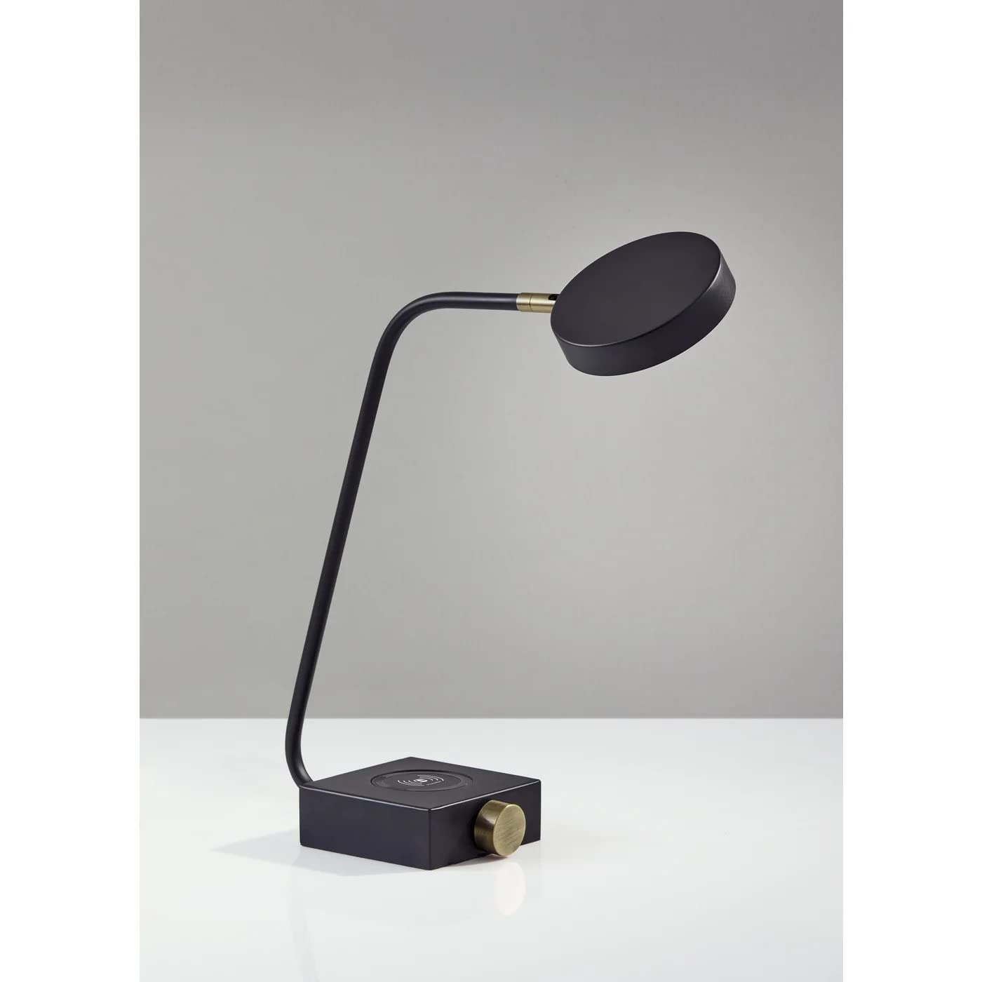 Adesso 3618-01 Conrad LED Desk Lamp with Wireless Charging - 7W Bright LED Light, 5W Qi Charger & USB Port - Perfect for Home Office, Study, Bedroom & Workspace Lighting