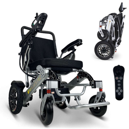 ComfyGO Majestic IQ 7000 Auto Folding Remote Control Electric Wheelchair - Lightweight Mobility Scooter for Seniors & Adults - Perfect for Indoor & Outdoor Use, Travel, Shopping & Daily Activities