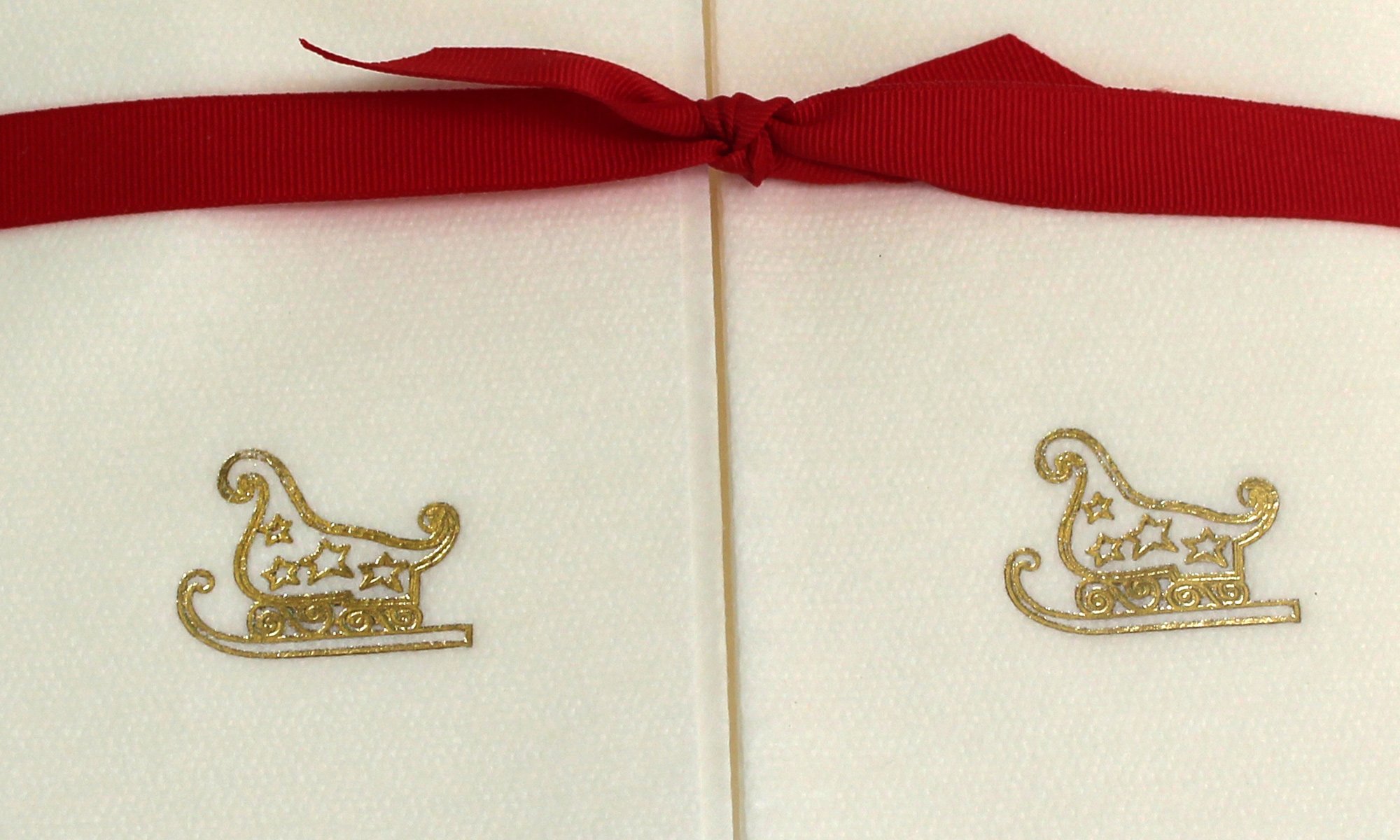 Premium Disposable Guest Hand Towels - 100 Count, Gold Sleigh Embossed Design - Perfect for Parties, Weddings & Luxury Bathrooms