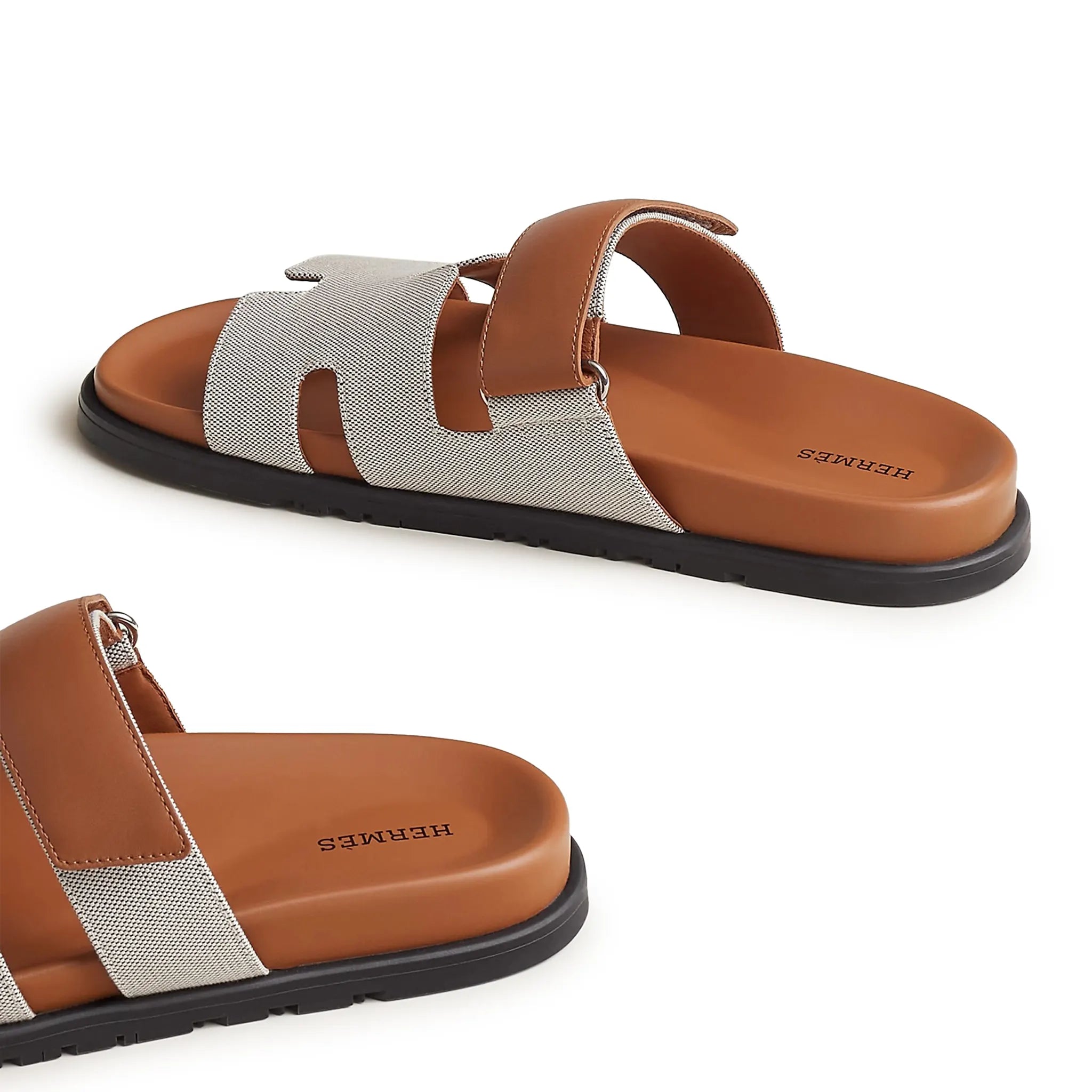 Hermès Paris Chypre Plum Natural Leather Sandals for Women - Luxury Summer Fashion Footwear for Beach, Vacation & Casual Outings