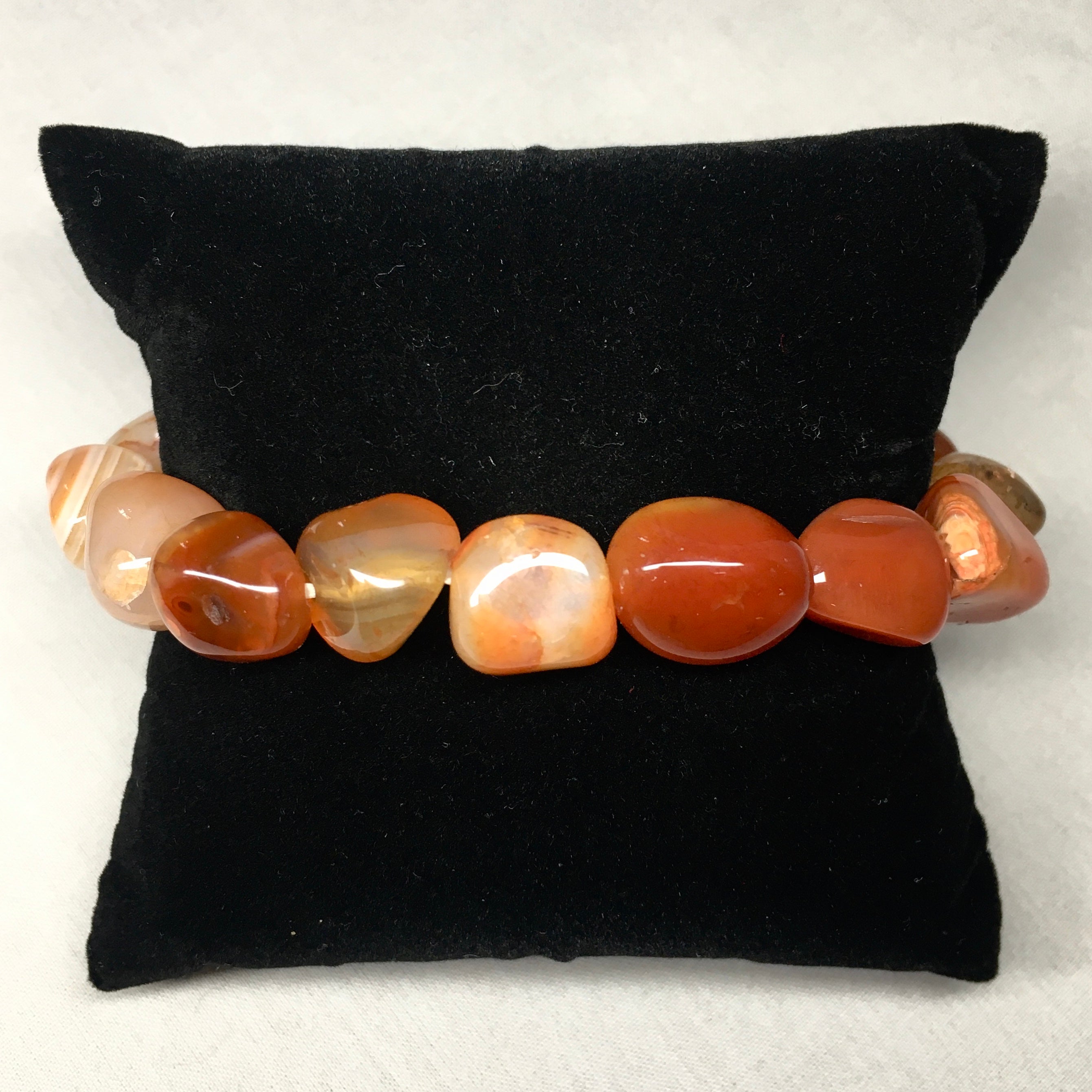 Natural Tumbled Stone Bracelet for Women - Healing Crystal Beaded Bracelet for Stress Relief & Positive Energy - Perfect for Yoga, Meditation & Everyday Wear