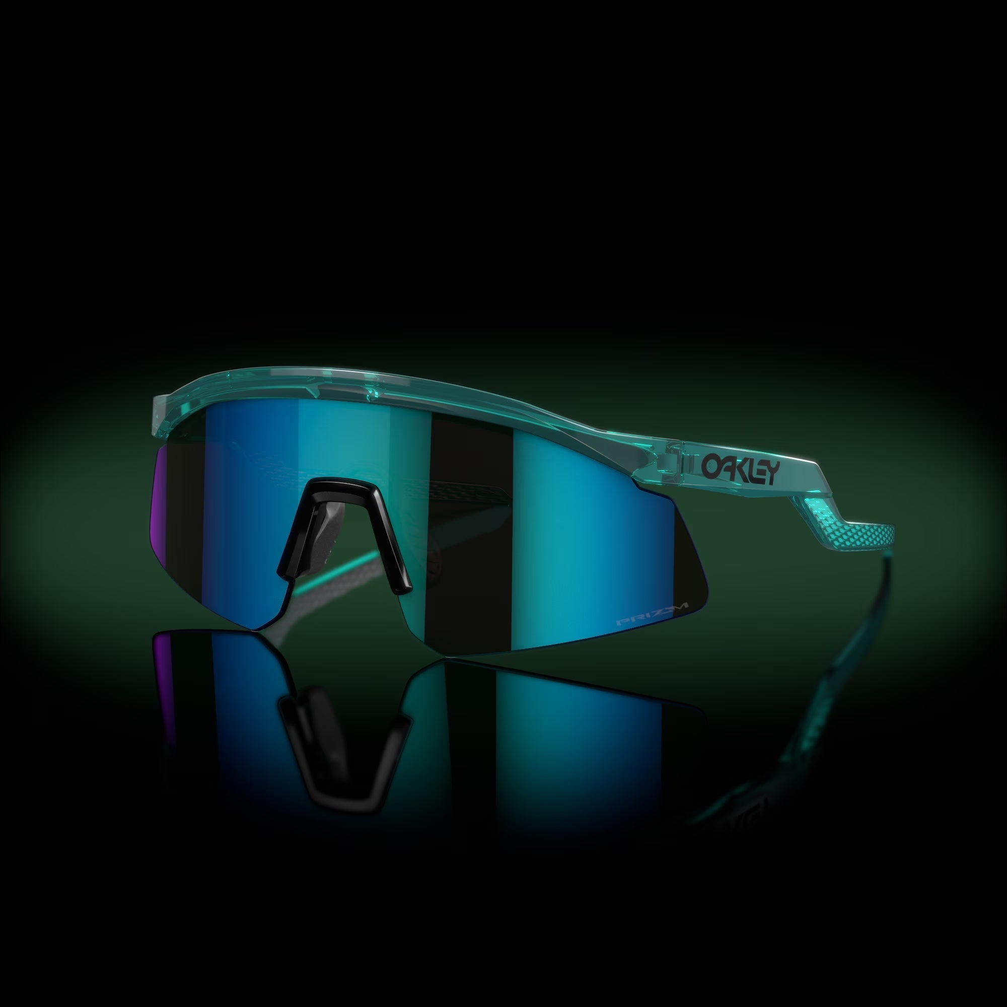 Oakley Hydras Sunglasses with Prizm Sapphire Lenses & Trans Arctic Surf Frame - Polarized Sports Shades for Surfing, Running & Outdoor Activities