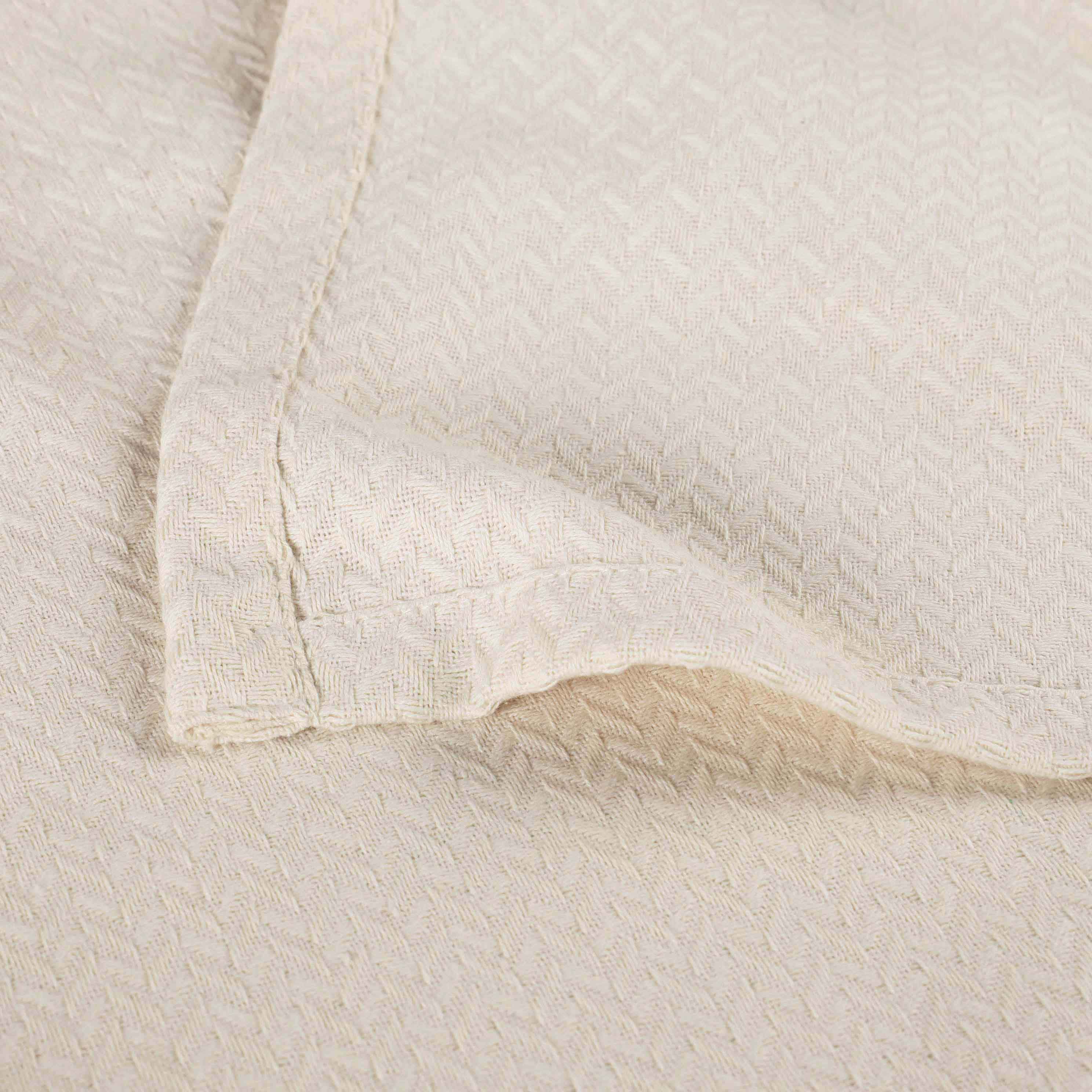 Premium Nobel Cotton Textured Chevron Lightweight Woven Blanket - Soft & Breathable Throw for Sofa, Bed, and Outdoor Picnics - Cozy Home Decor & Travel Companion
