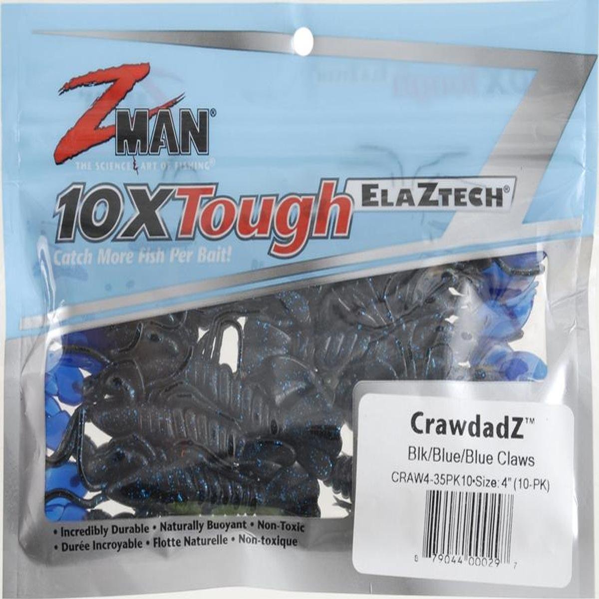 Z-Man CrawdadZ Soft Plastic Fishing Bait - Lifelike Crawfish Lure for Bass, Trout & Panfish - Perfect for Freshwater & Saltwater Fishing