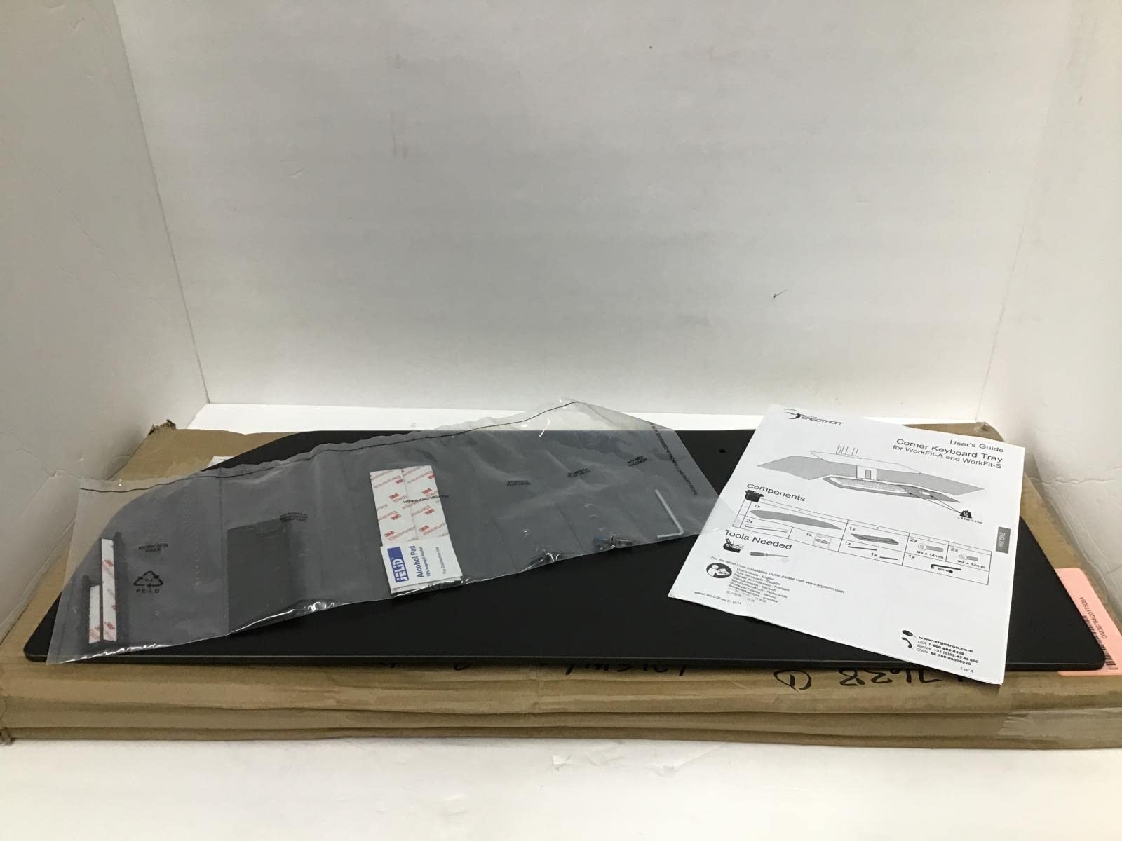 Ergotron 97-898 Keyboard Tray Mounting Bracket - Heavy Duty Adjustable Keyboard Tray Mount for Office & Home Workspace Setup