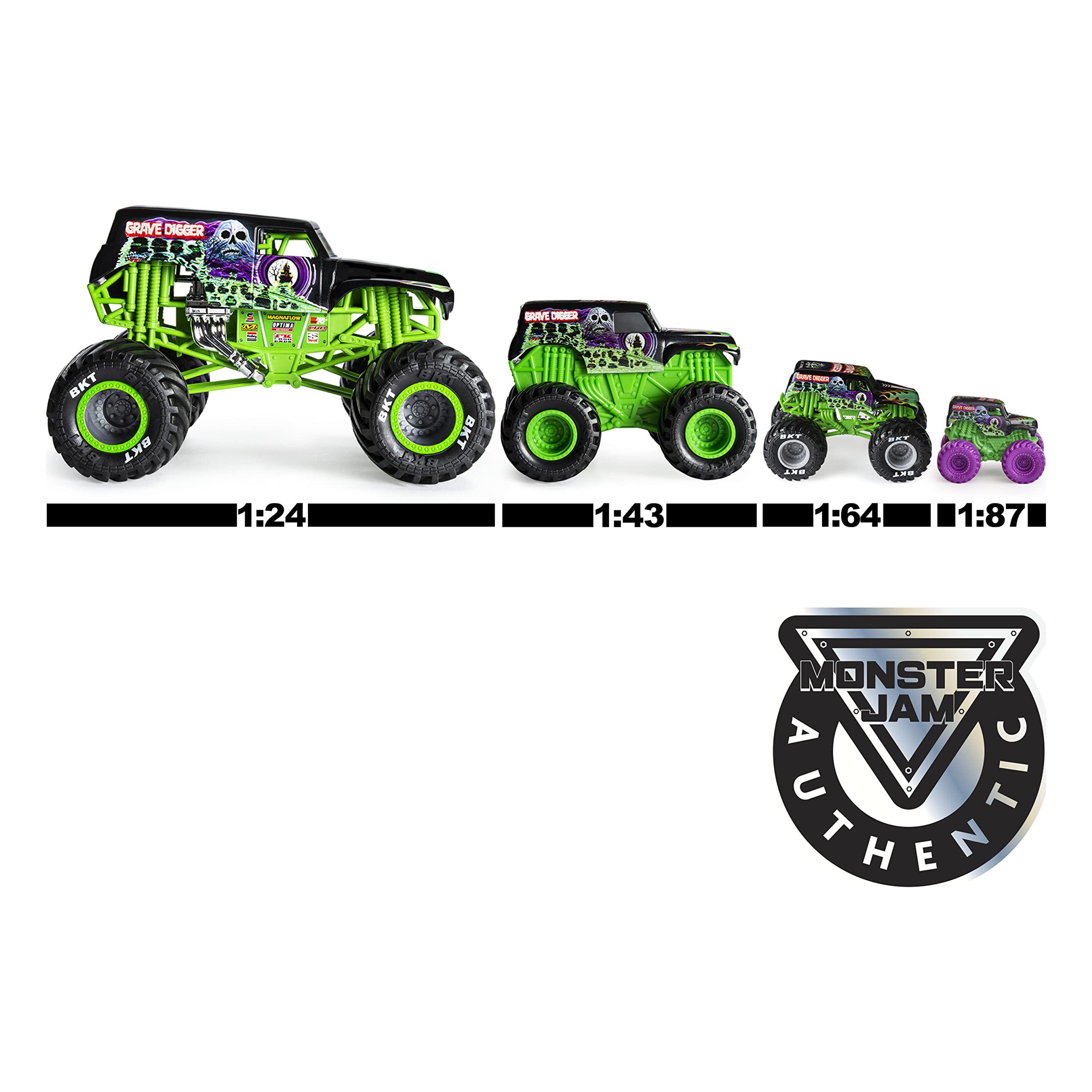 Monster Jam Official Son-uva Digger 1:24 Scale Die-Cast Monster Truck - Collector's Edition Toy for Boys & Girls Ages 3+ | Birthday Gift, Playroom Decor, Racing Game Accessory