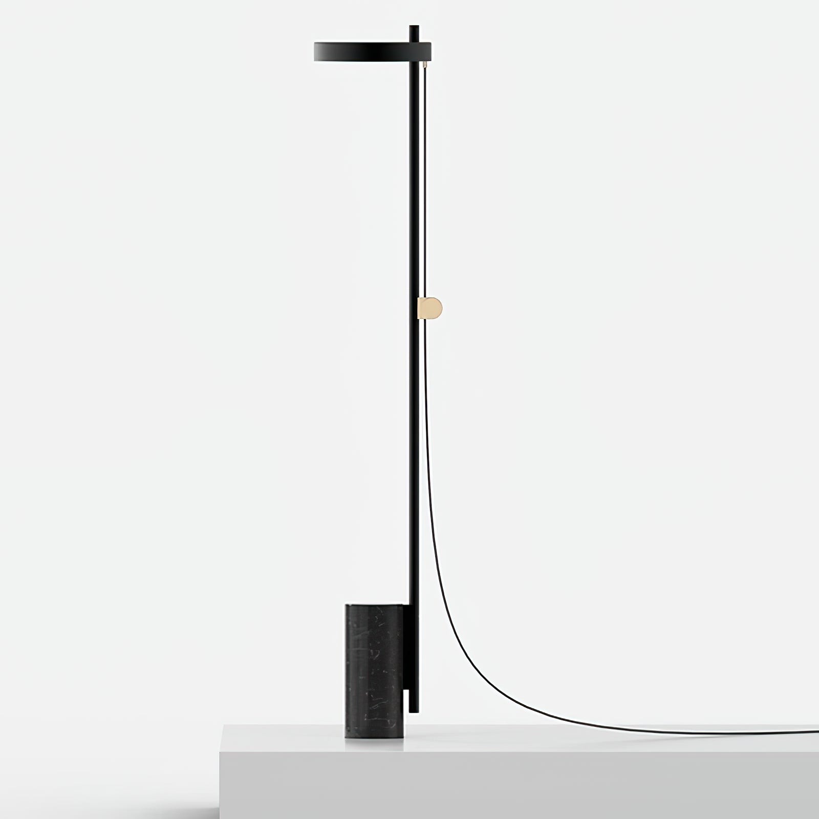 Modern Cylinder Base Standing Floor Lamp - Adjustable Height LED Living Room Light for Bedroom, Office & Reading Corner