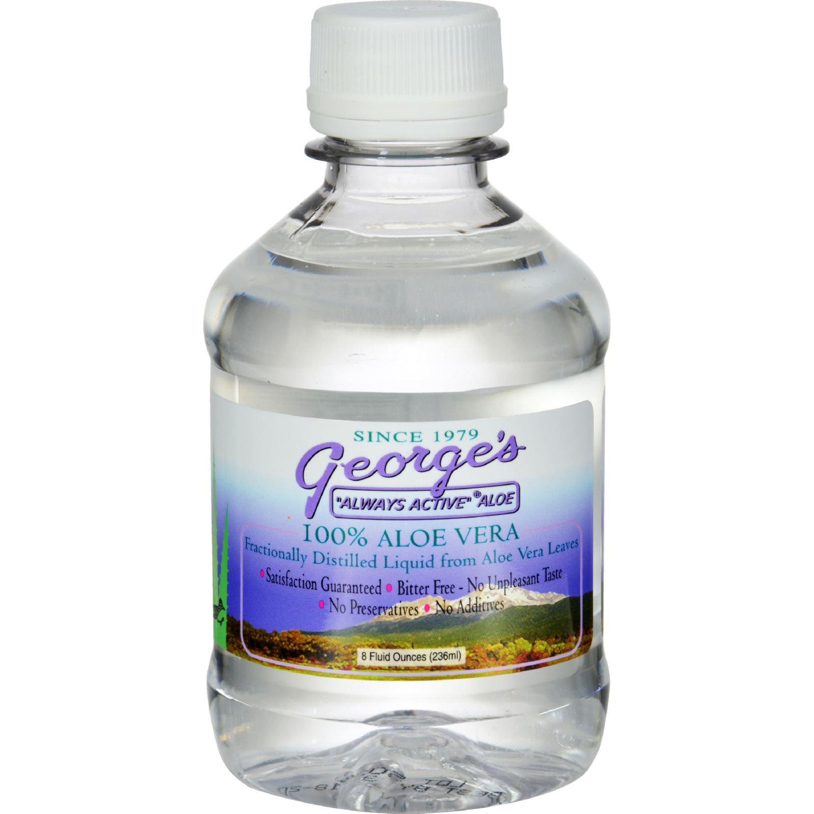 Georges Aloe Vera Gel - 8 fl oz (237ml) - 100% Pure Aloe Vera Juice - Bitter Free, No Preservatives - Hydrating for Skin & Hair, Sunburn Relief, After Shave Care