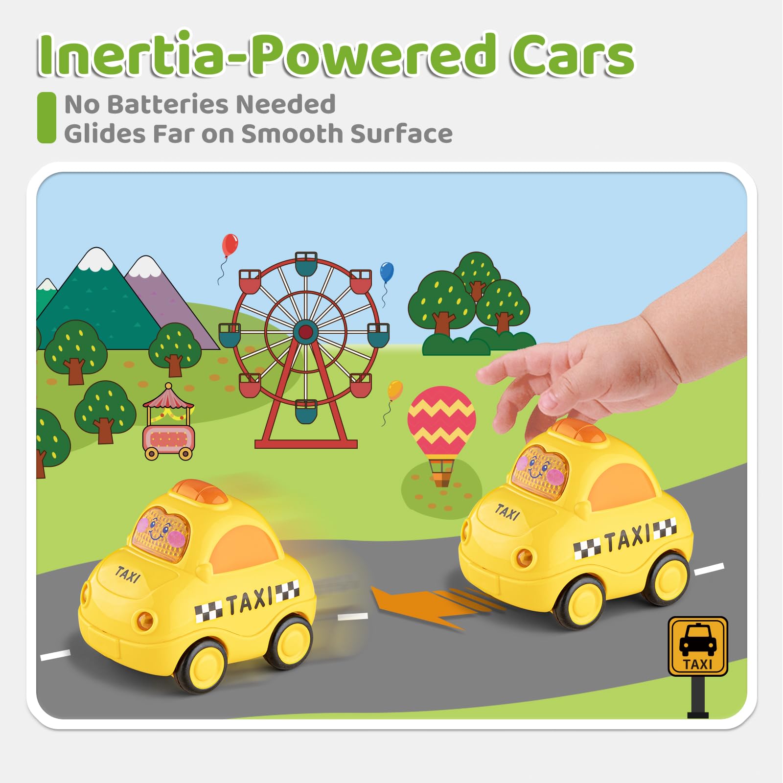 ALASOU 15-Piece Car and People Figure Toy Set with Playmat & Storage Bag - Montessori Learning Toys for Toddlers Ages 1-3 - Perfect Birthday Gift for 1-2 Year Old Boys | Great for Easter Basket Stuffers, Pretend Play, and Early Childhood Development