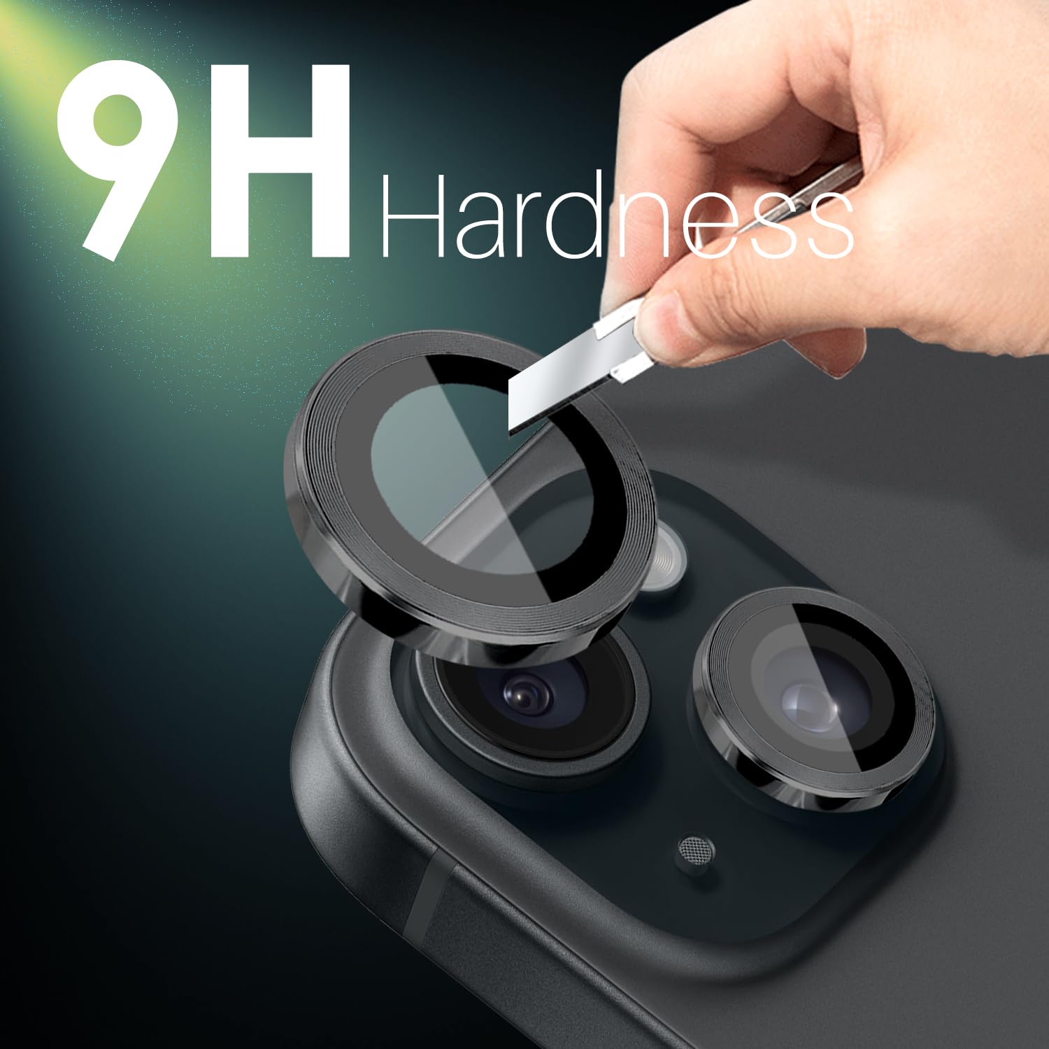 10-Pack Tempered Glass Camera Lens Protector for iPhone 15/15 Plus/14/14 Plus - 9H Hardness, Case-Friendly Design with Metal Ring - Perfect for Outdoor Photography, Travel & Daily Protection