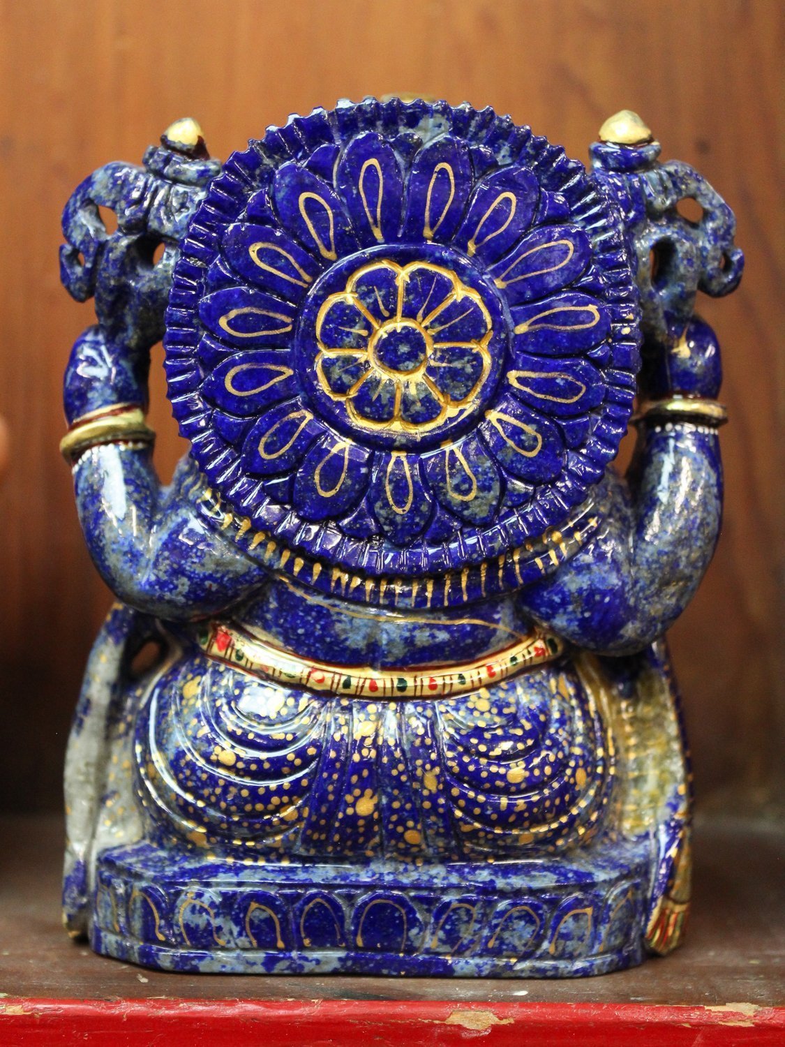 Premium Lapis Lazuli Ganesh Statue - Handcrafted Hindu God Idol for Home Altar, Meditation & Spiritual Decor | Perfect for Yoga Studios, Office Desk & Gift Giving