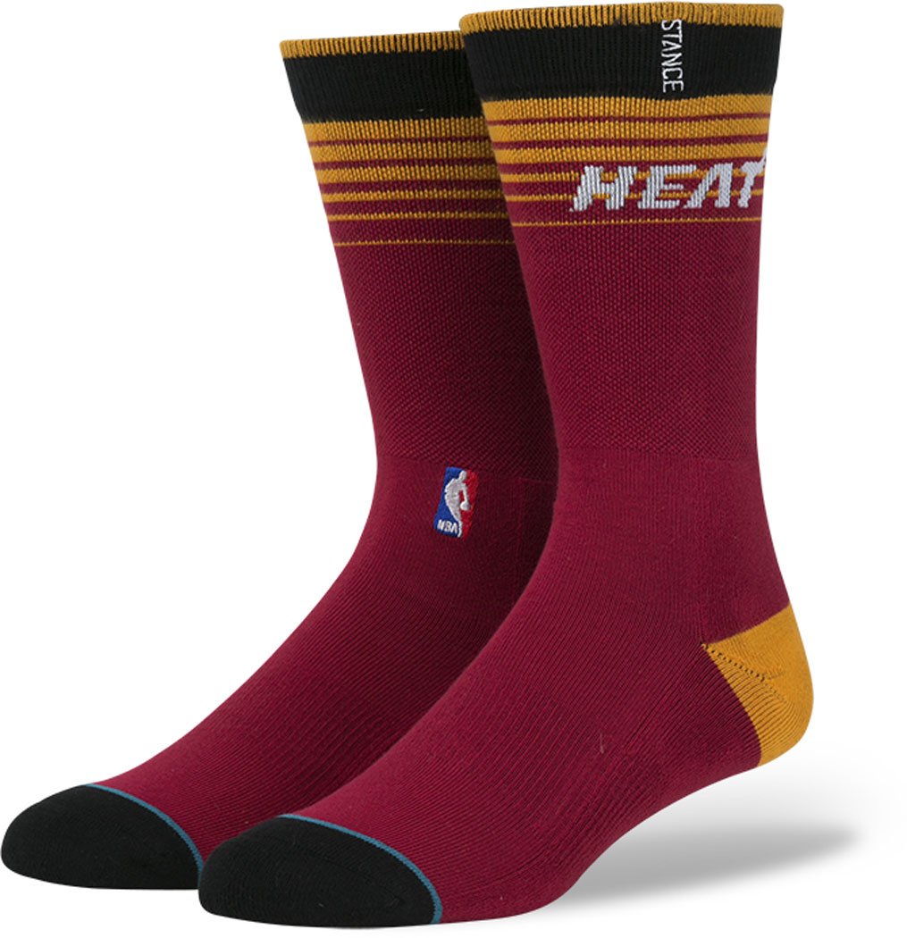 Stance Heat Arena Logo Red Socks - Large Size for Men - High-Performance Athletic Socks for Basketball, Running & Workouts