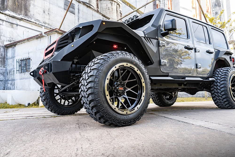 GD13 Custom Alloy Wheels 20x9 Gloss Black with Double Dark Tint Lip - 15 Offset, 6x139.7 Bolt Pattern, 108mm Hub - Perfect for Trucks & SUVs - Off-Road & Street Performance Upgrade
