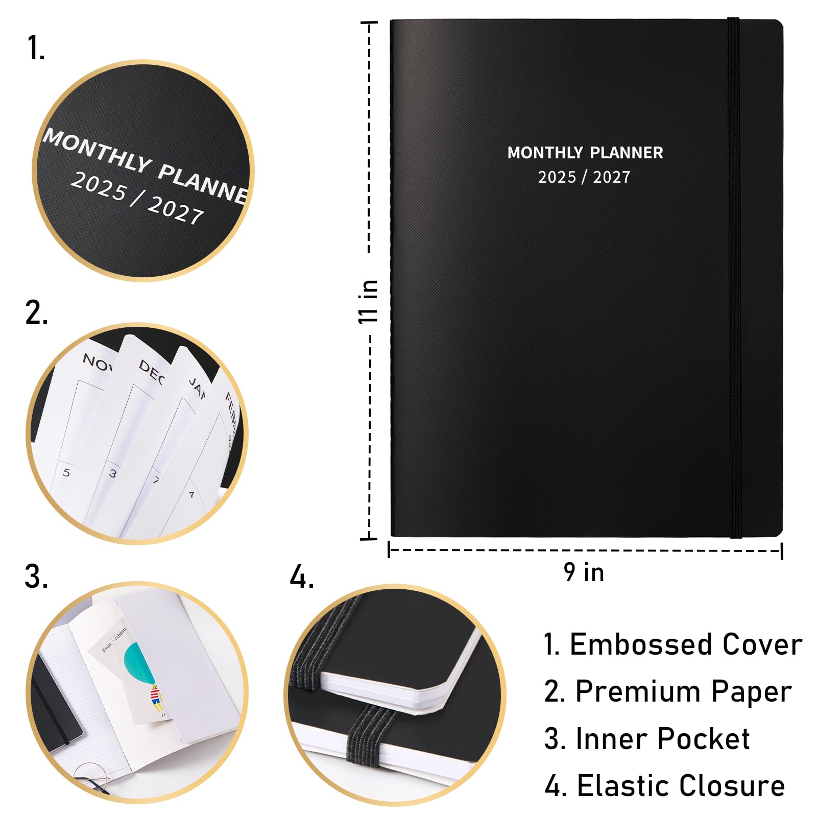 2025-2027 Monthly Planner Calendar - 2 Year Academic Planner from July 2025 to June 2027 | 9