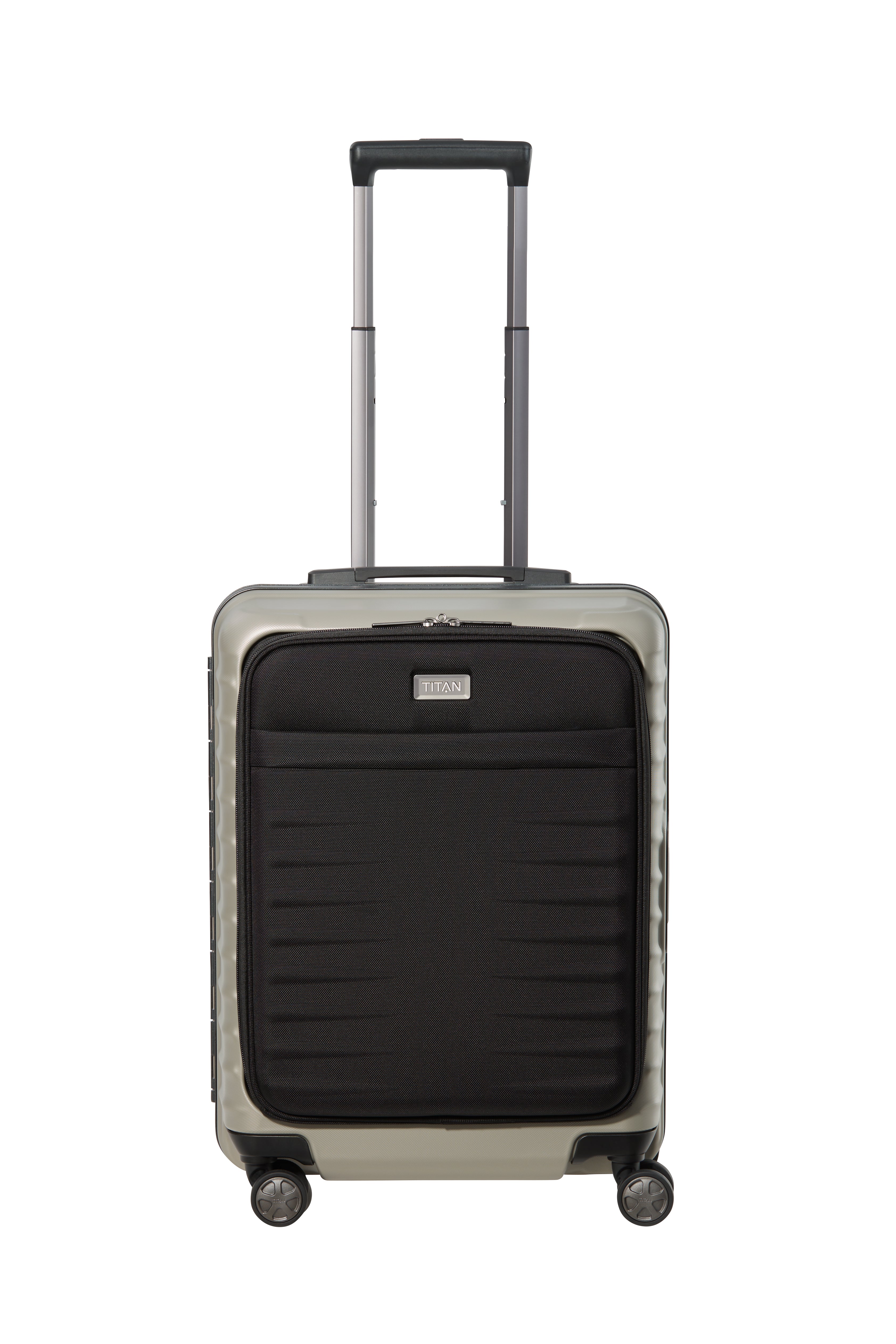 Titan LITRON Frame Trolley S Carry On Luggage with Front Pocket - Lightweight & Durable Suitcase for Business Travel, Weekend Getaways & Airplane Cabin Use