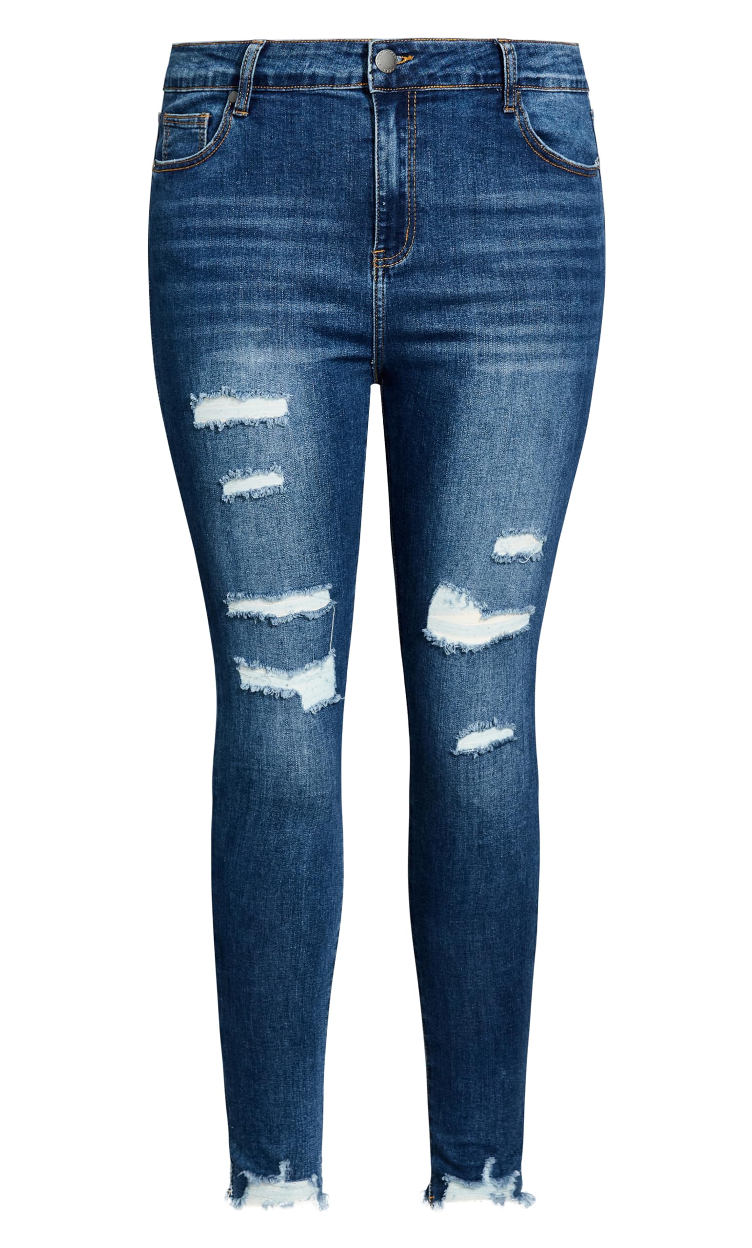 Plus Size Women's Jeans - Wild Rose Stretch Denim Pants for Casual Wear & Everyday Comfort | Avenue Fashion