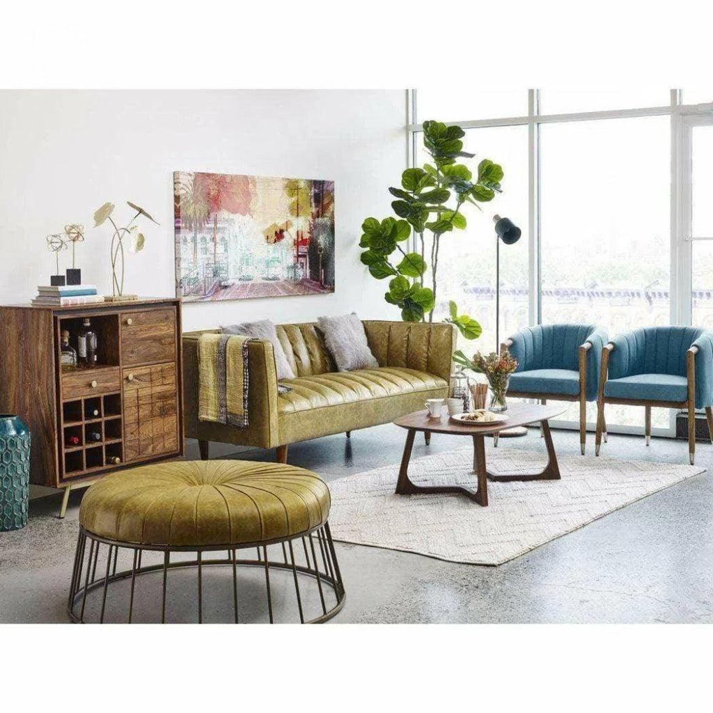 42 Inch Small Brown Mid Century Modern Coffee Table for Living Room - Stylish & Functional Home Decor Centerpiece