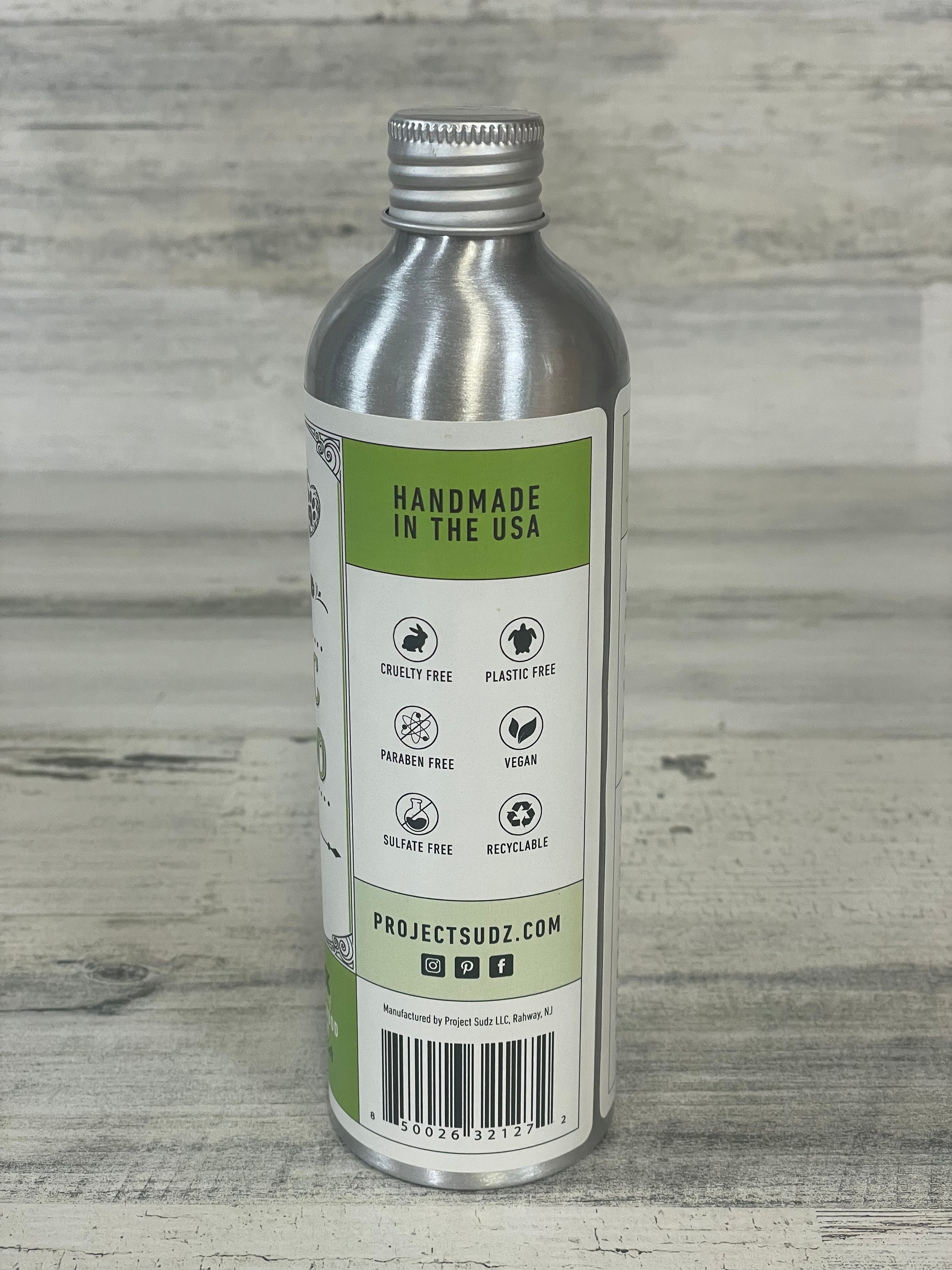 Organic Flea & Tick Shampoo for Dogs & Cats - Project Sudz 10oz | Natural Pest Control, Soothing Oatmeal Formula | Perfect for Bathing Pets at Home or Grooming Salon