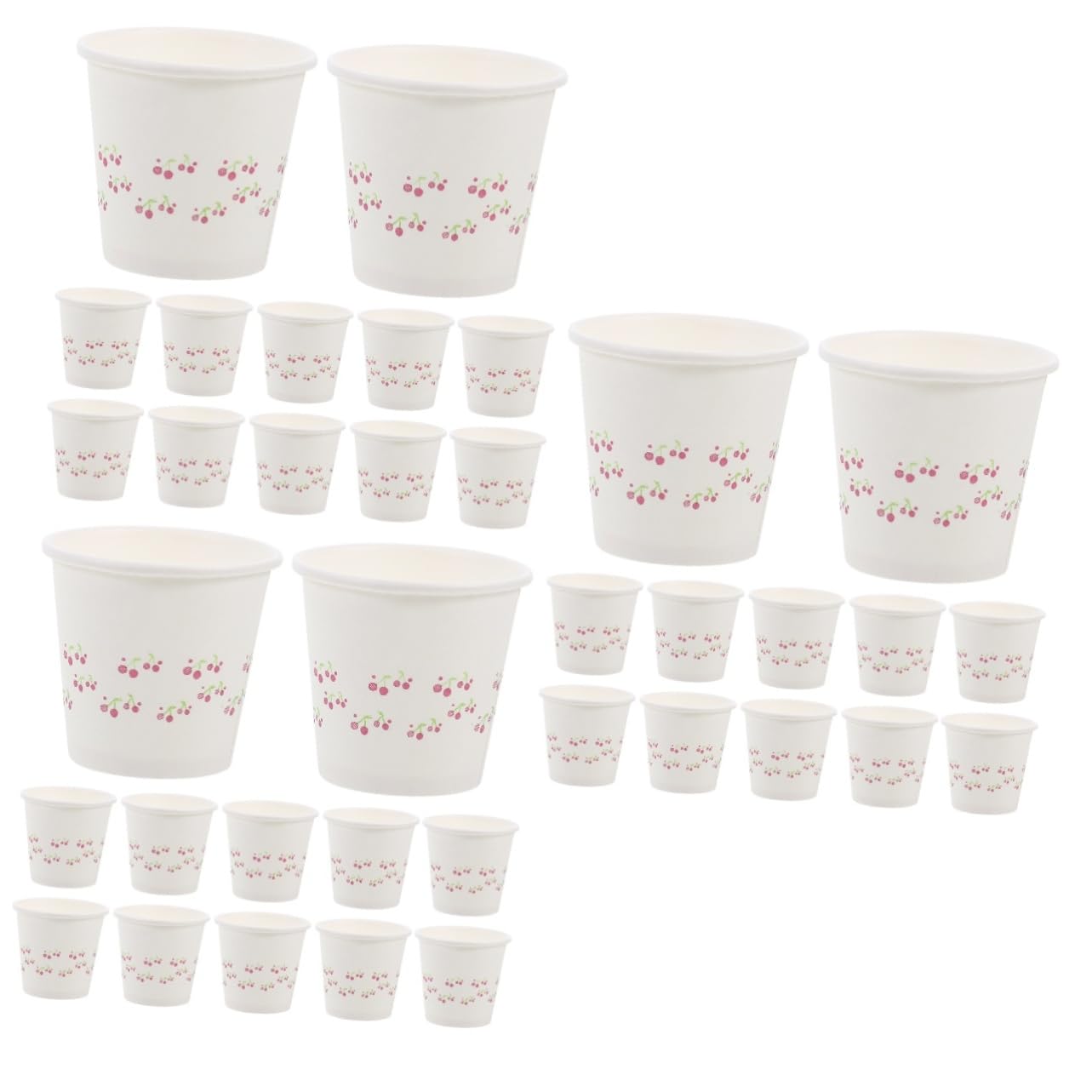 PartyKindom 3 Sets Disposable Mini Paper Cups - 50ml Small Drinking Cups for Coffee, Juice, Water | Bulk Party Supplies (100pcs x 3) | Perfect for Office Break Room, Picnics, BBQs, and Birthday Parties