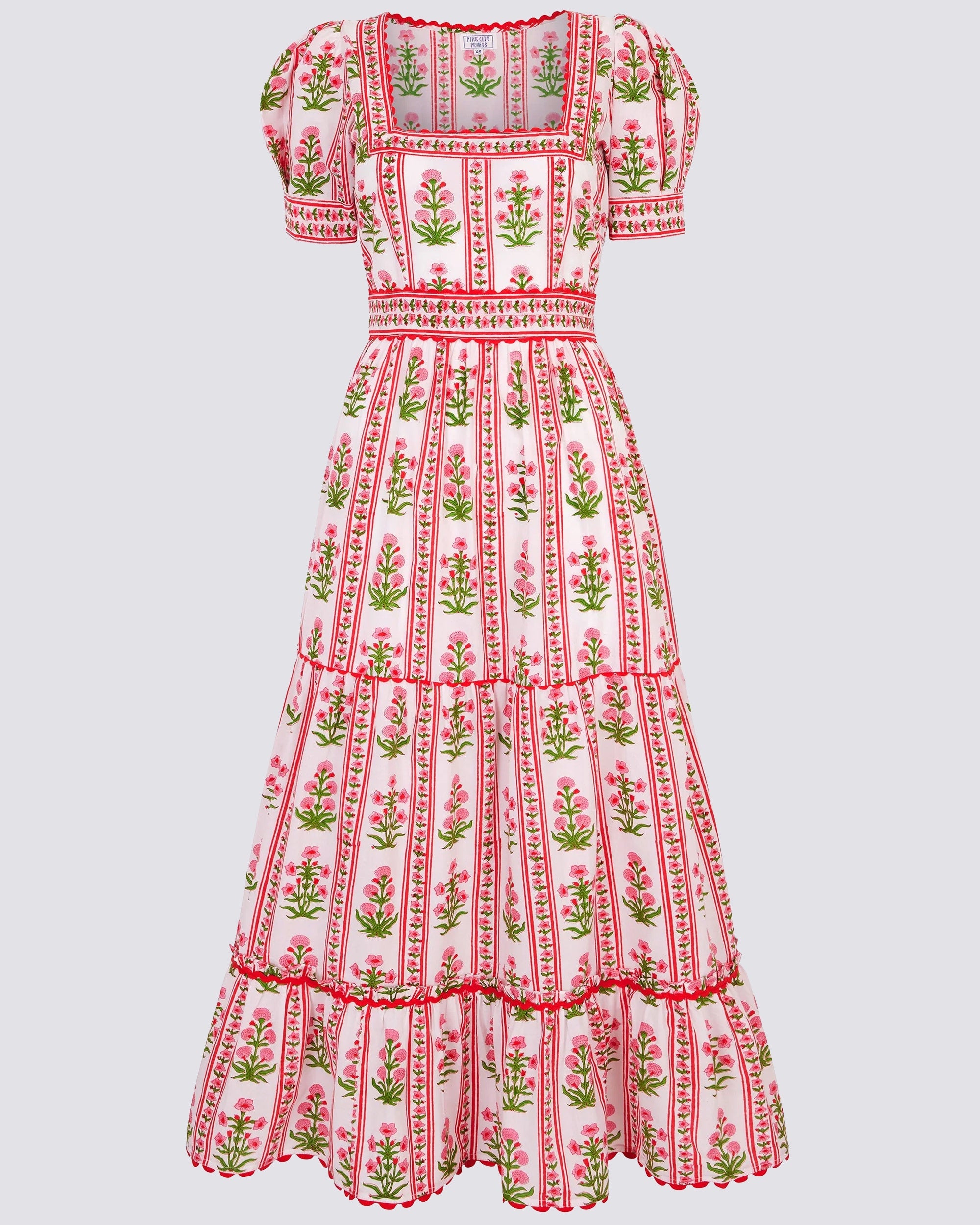 Pink City Prints Ruby Evelyn Dress - Floral Summer Maxi Dress for Women | Perfect for Beach Vacations, Weddings & Date Nights