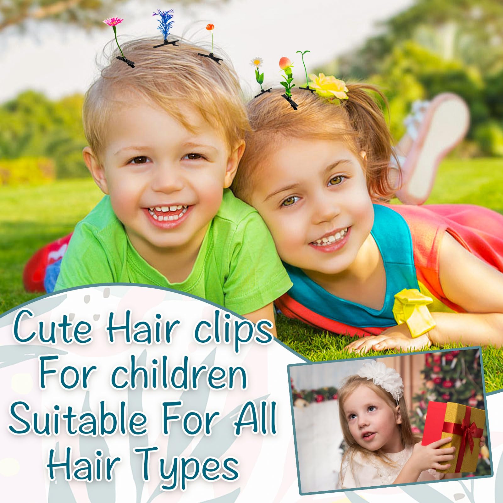 70PCS Mixed Sprout Hair Clips - Small Flower Hair Accessories for Women, Girls | Holiday Ornaments, Party Favors, Festival Gifts | Perfect for Weddings, Birthdays, Christmas Decorations & Daily Styling