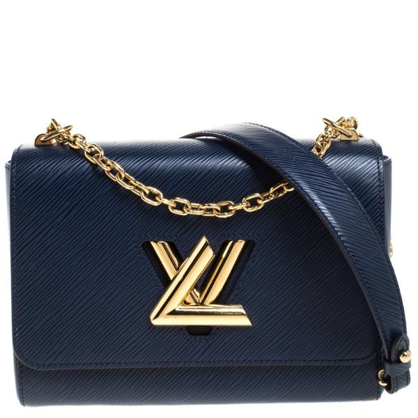 LV Twist MM Handbag in Epi Leather - Indigo with Gold-Tone Lock | Luxury Crossbody Bag for Women, Perfect for Work, Travel & Evening Events