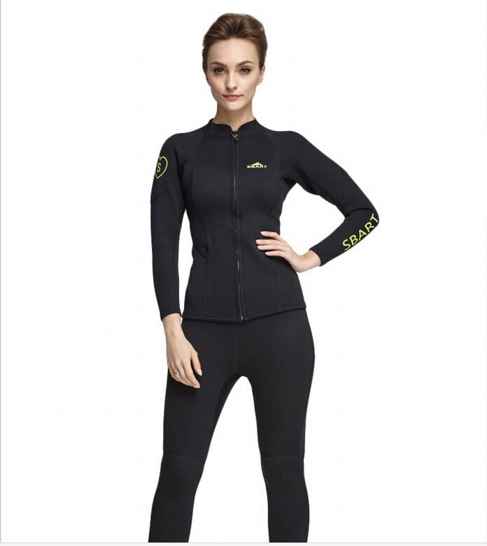 Women's 2mm Neoprene Wetsuit Jacket - Lightweight Thermal Protection for Surfing, Diving & Water Sports | Perfect for Cold Water Activities