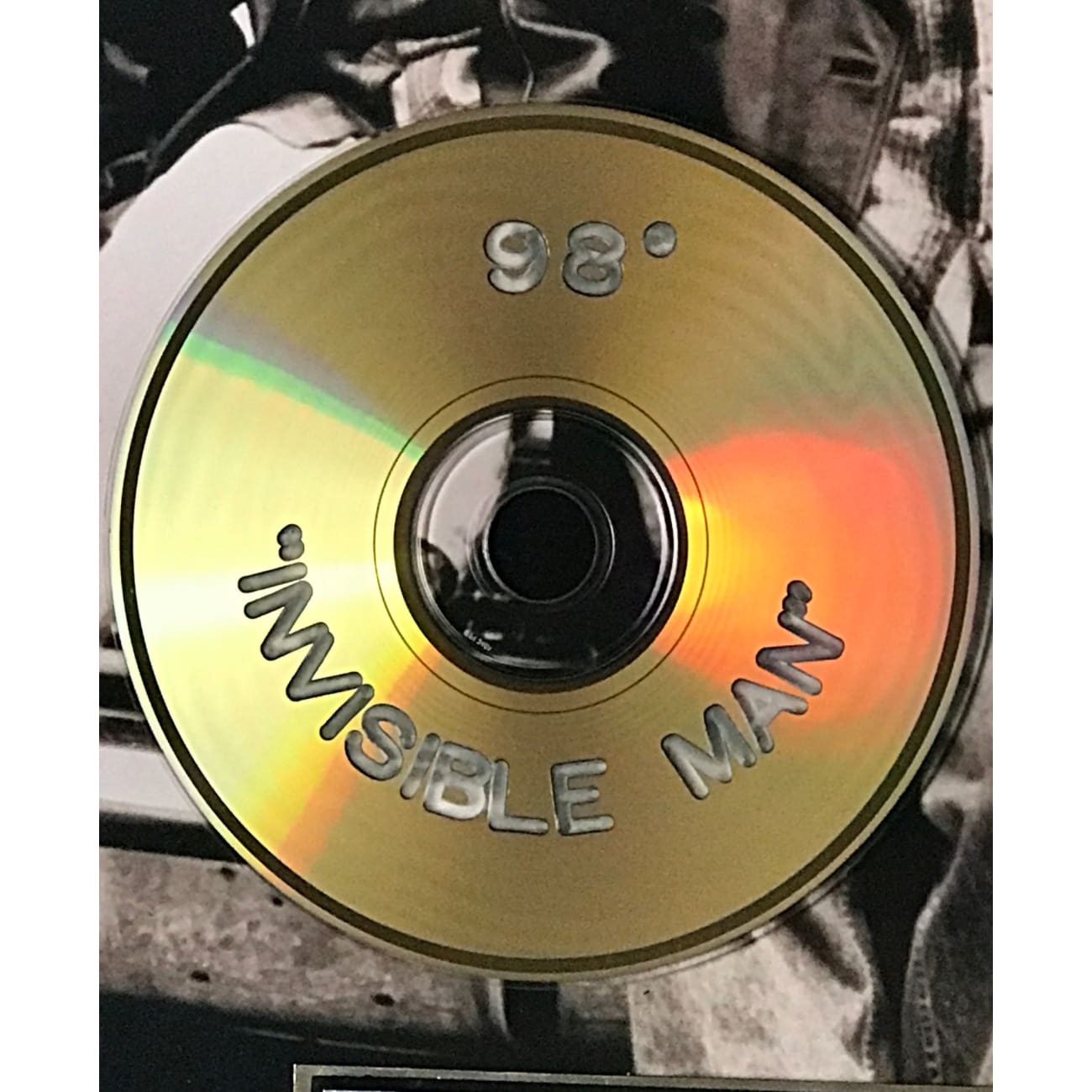 98 Degrees Invisible Man RIAA Gold Single Award - Certified Music Collectible for Fans & Memorabilia Enthusiasts - Perfect for Display in Home, Office, or Music Studio