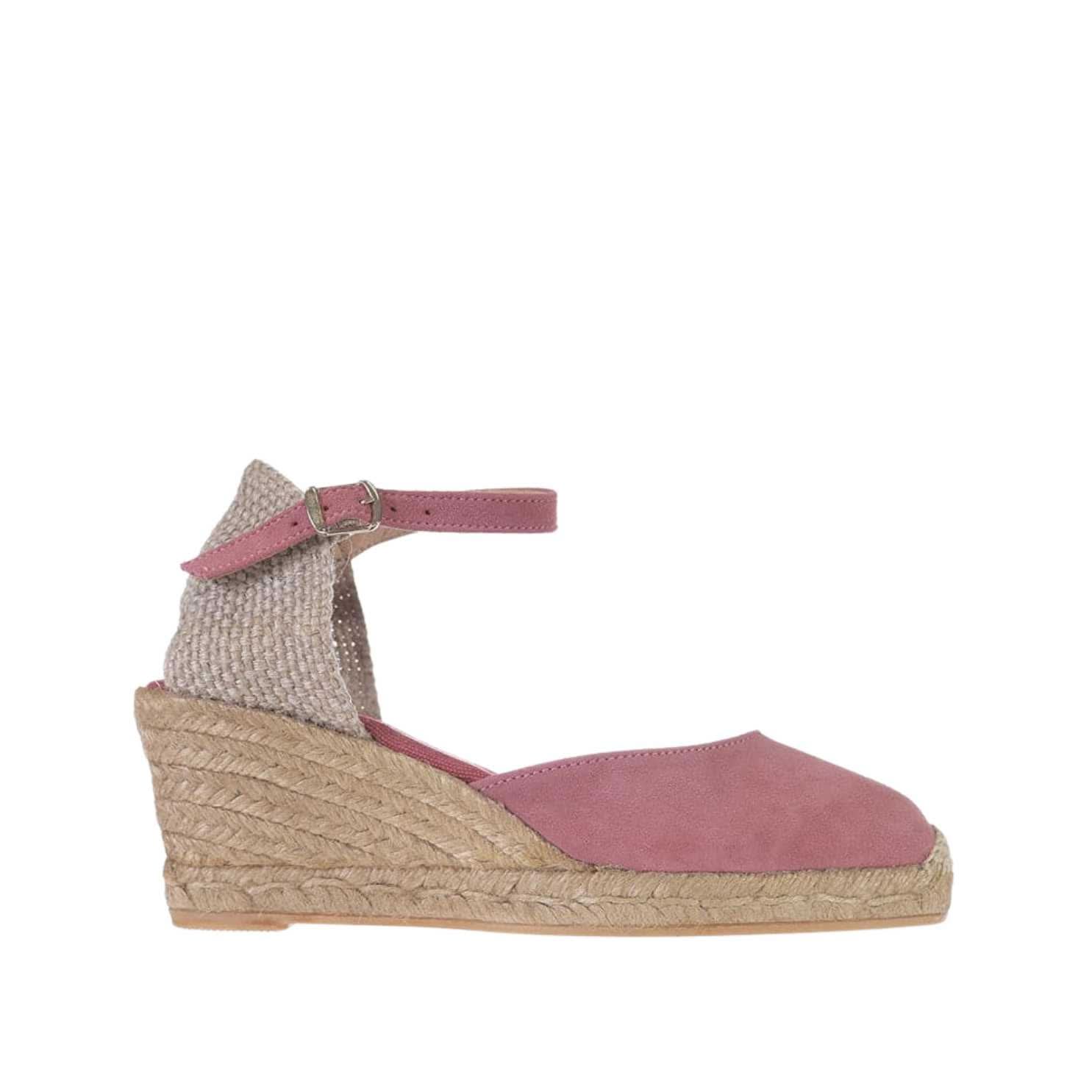 Lloret 5 Women's Suede Leather Wedge Espadrilles - Comfortable Casual Shoes for Summer Outings & Beach Vacations