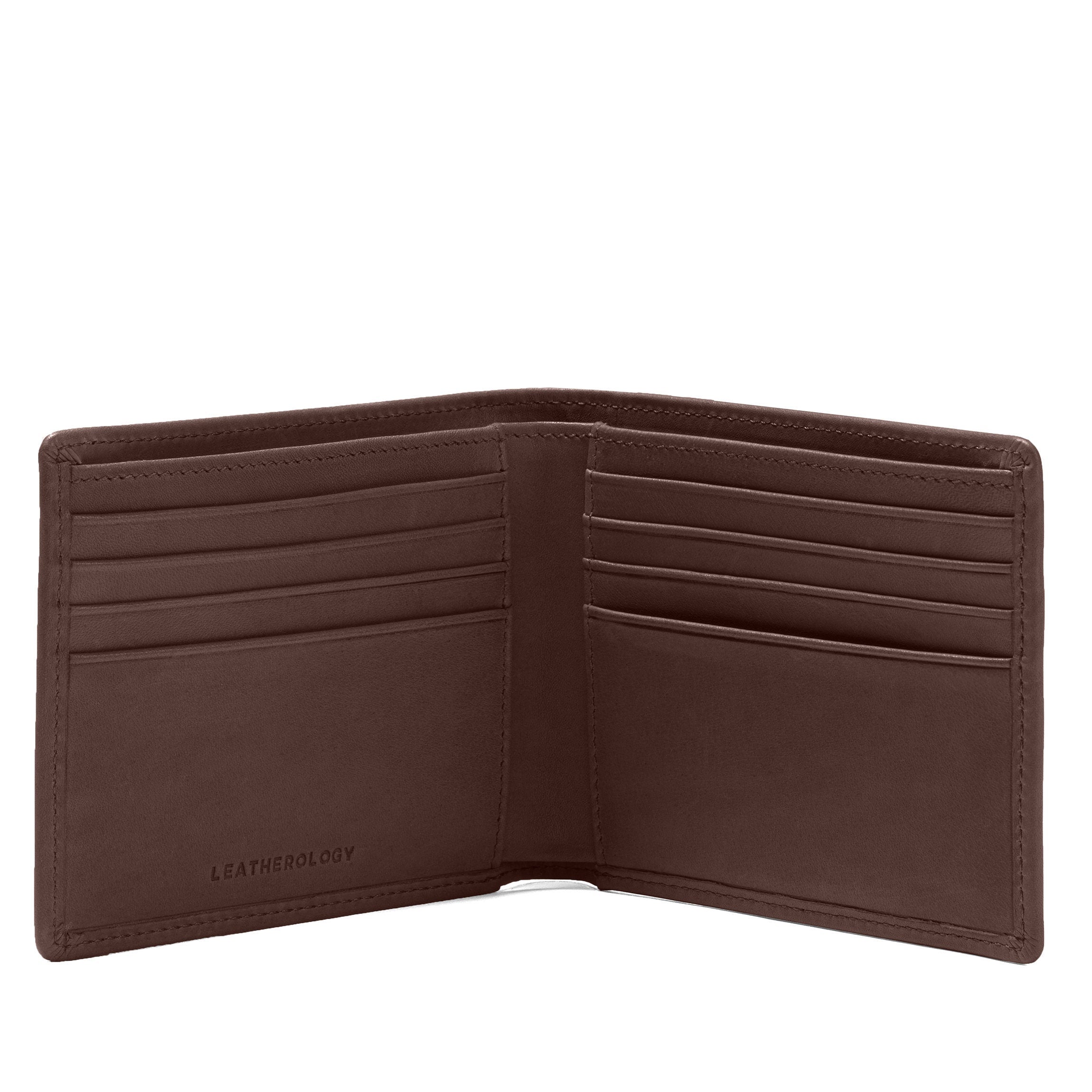 Genuine Leather Bifold Wallet for Men - Mahogany Brown RFID Blocking Slim Wallet | Perfect for Everyday Use, Travel & Business