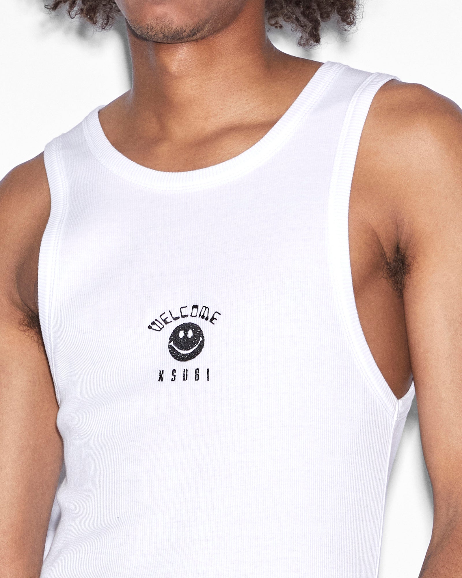 ZINE DEBUT SINGLET WHITE - Women's Fashion Basic Tank Top for Casual Wear, Workout & Layering