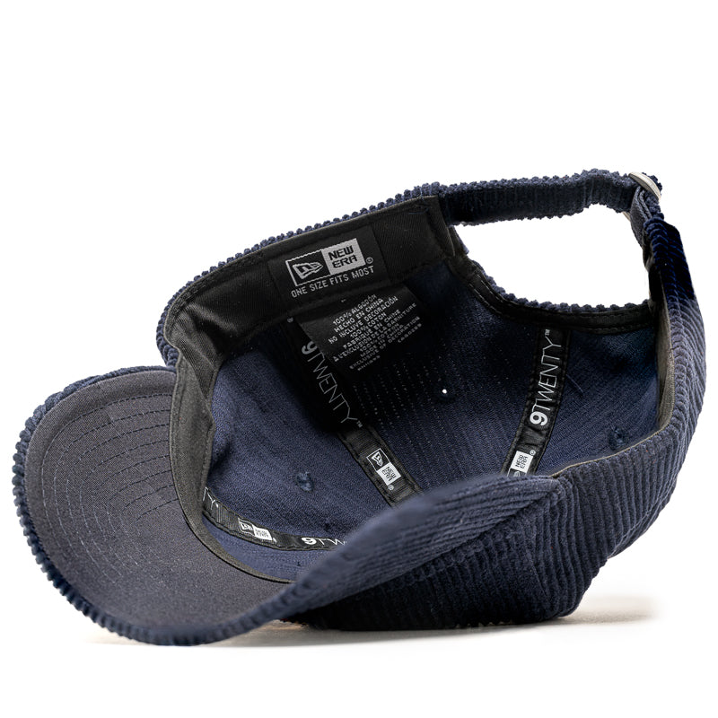 New Era Corduroy Texas Rangers 9TWENTY Strapback Hat - Navy Blue Adjustable Baseball Cap for Men & Women - Perfect for Baseball Games, Outdoor Activities & Casual Wear