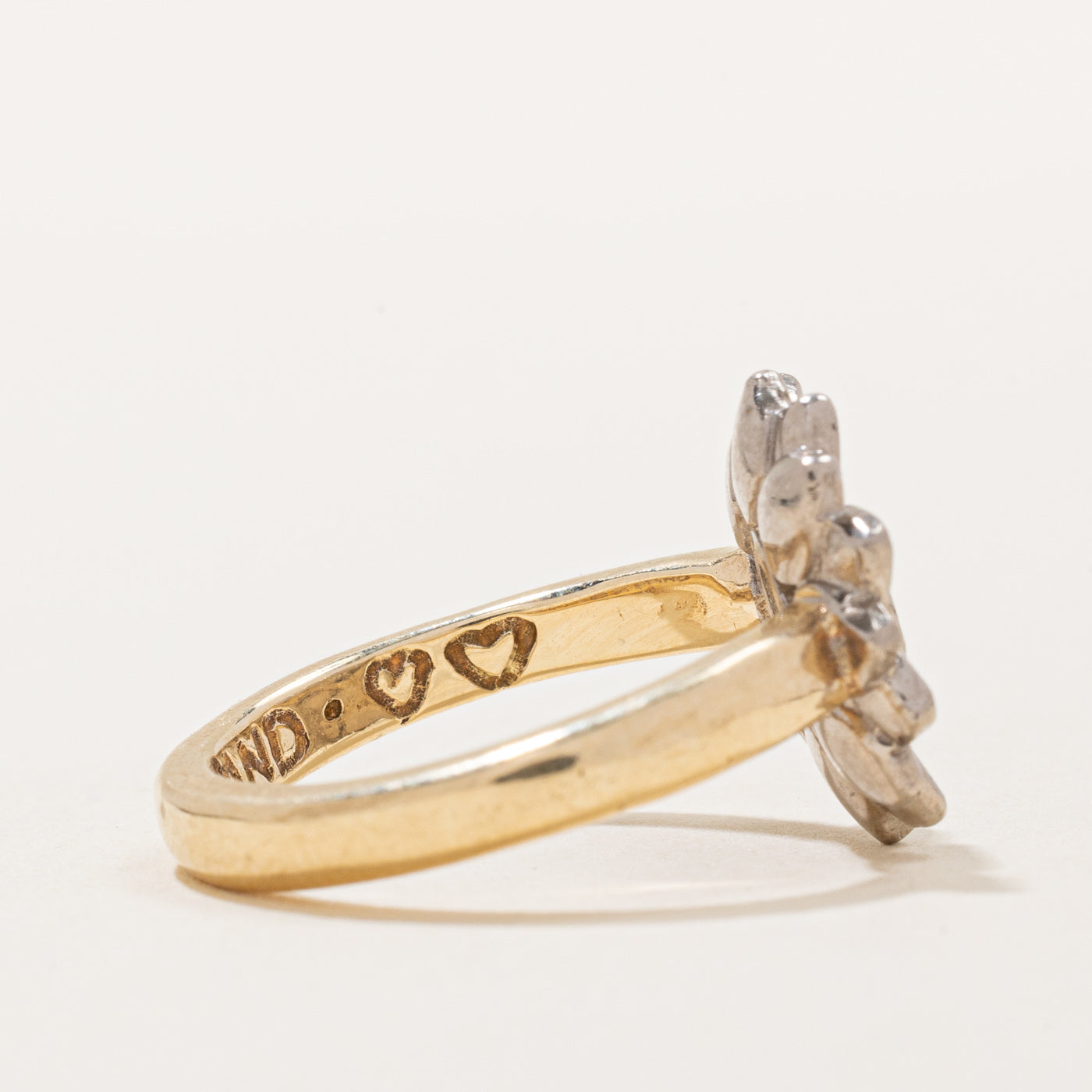 0.18ct Diamond Flower Ring - Size 6.25 - Elegant Sterling Silver Floral Engagement Ring for Women | Perfect for Weddings, Anniversaries & Romantic Gifts