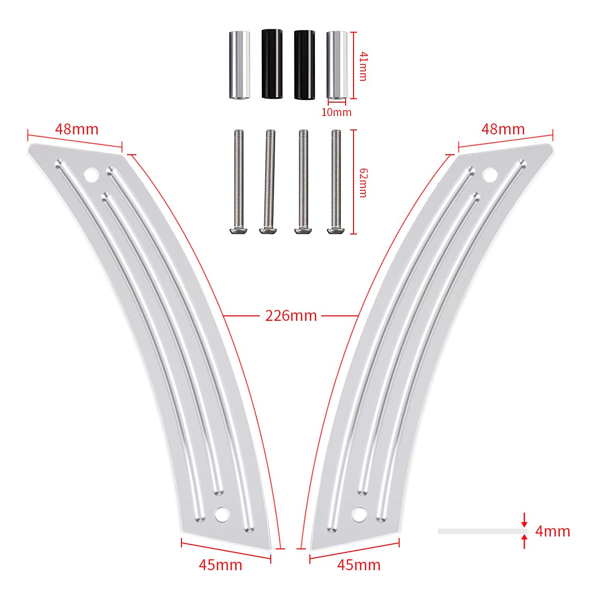 Aluminum Car Interior Door Handle Replacement for Volkswagen Beetle - Driver & Passenger Side, Silver | Durable Door Pull Handle Panel Repair for Enhanced Grip & Comfort | Perfect for Daily Commute, Road Trips & Car Upgrades