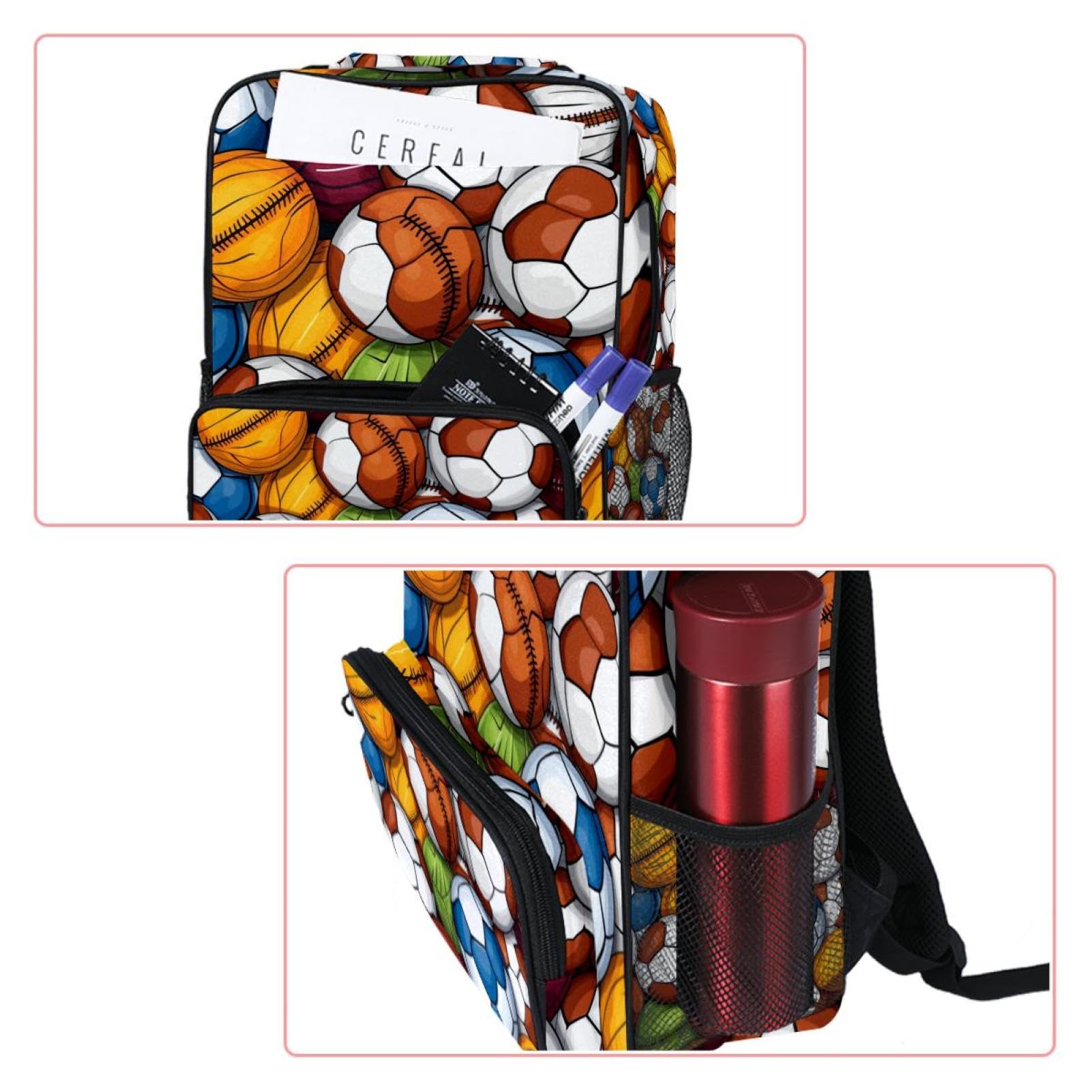 Best Travel Backpack for Women & Men - Durable Sports Backpack for Basketball, Football, Volleyball Balls | Perfect for Gym, School, Hiking & Outdoor Adventures